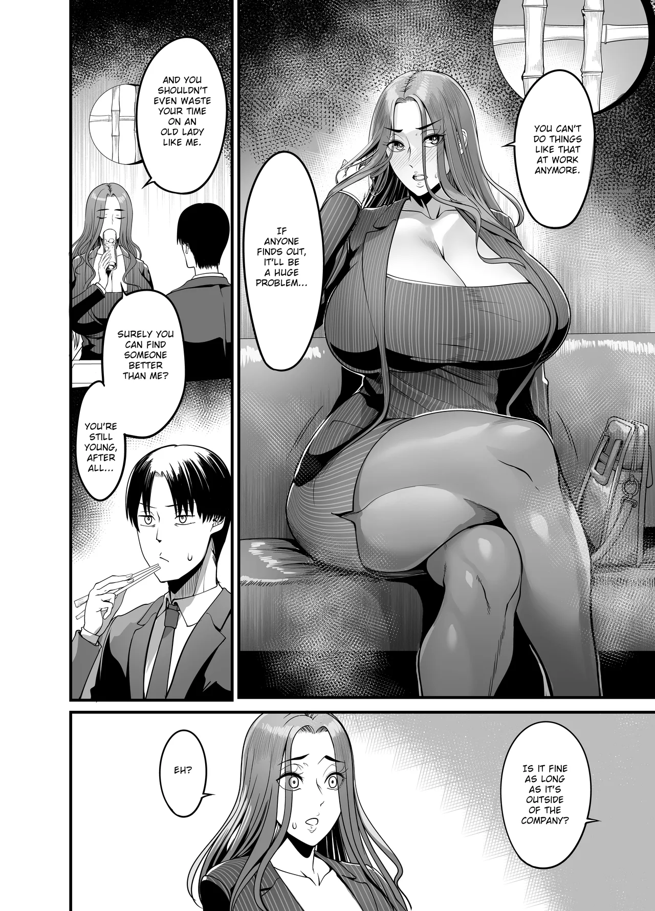The Woman who Cums just from being touched — That Old Hag Senior at Work page 43