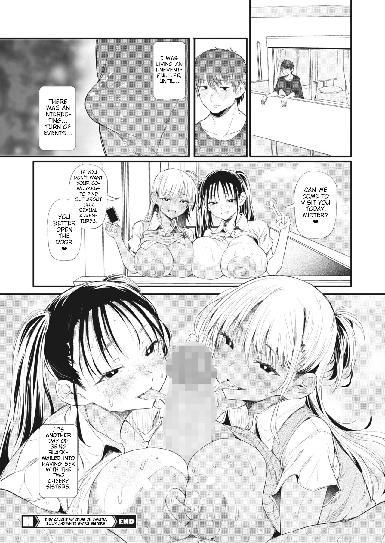 They Caught My Crime On Camera Black And White Gyaru Sisters page 28