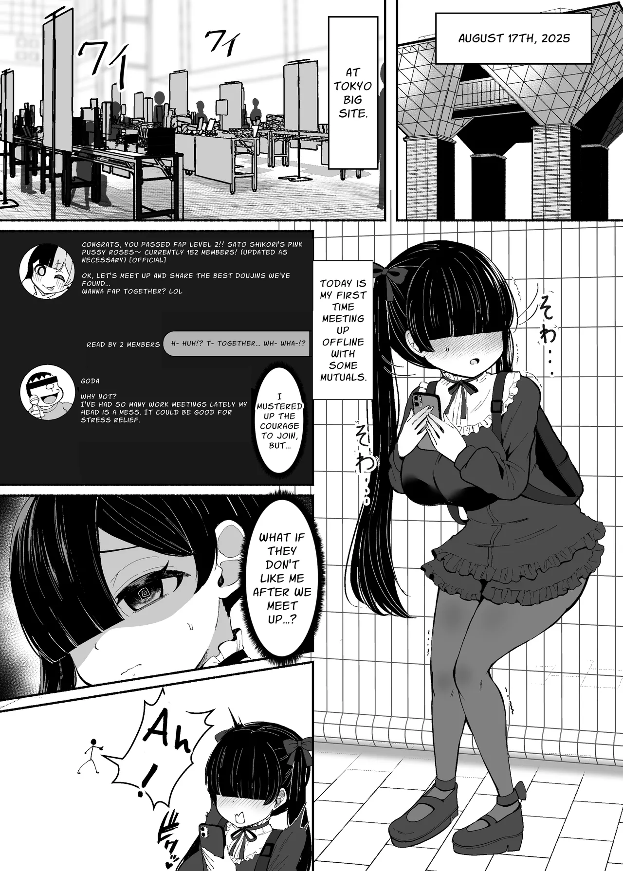 Three Dick Girls Jerked Off To Their Summer Comiket Loot, Fucked, And Then Did It Again page 2