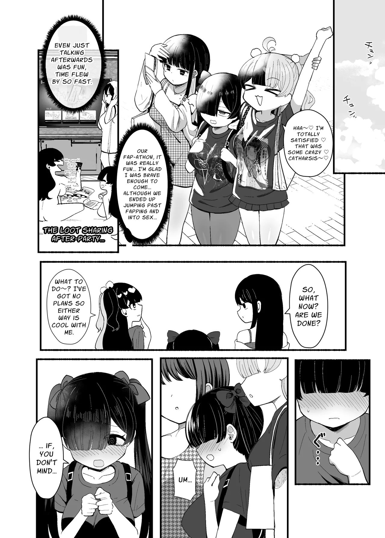 Three Dick Girls Jerked Off To Their Summer Comiket Loot, Fucked, And Then Did It Again page 52