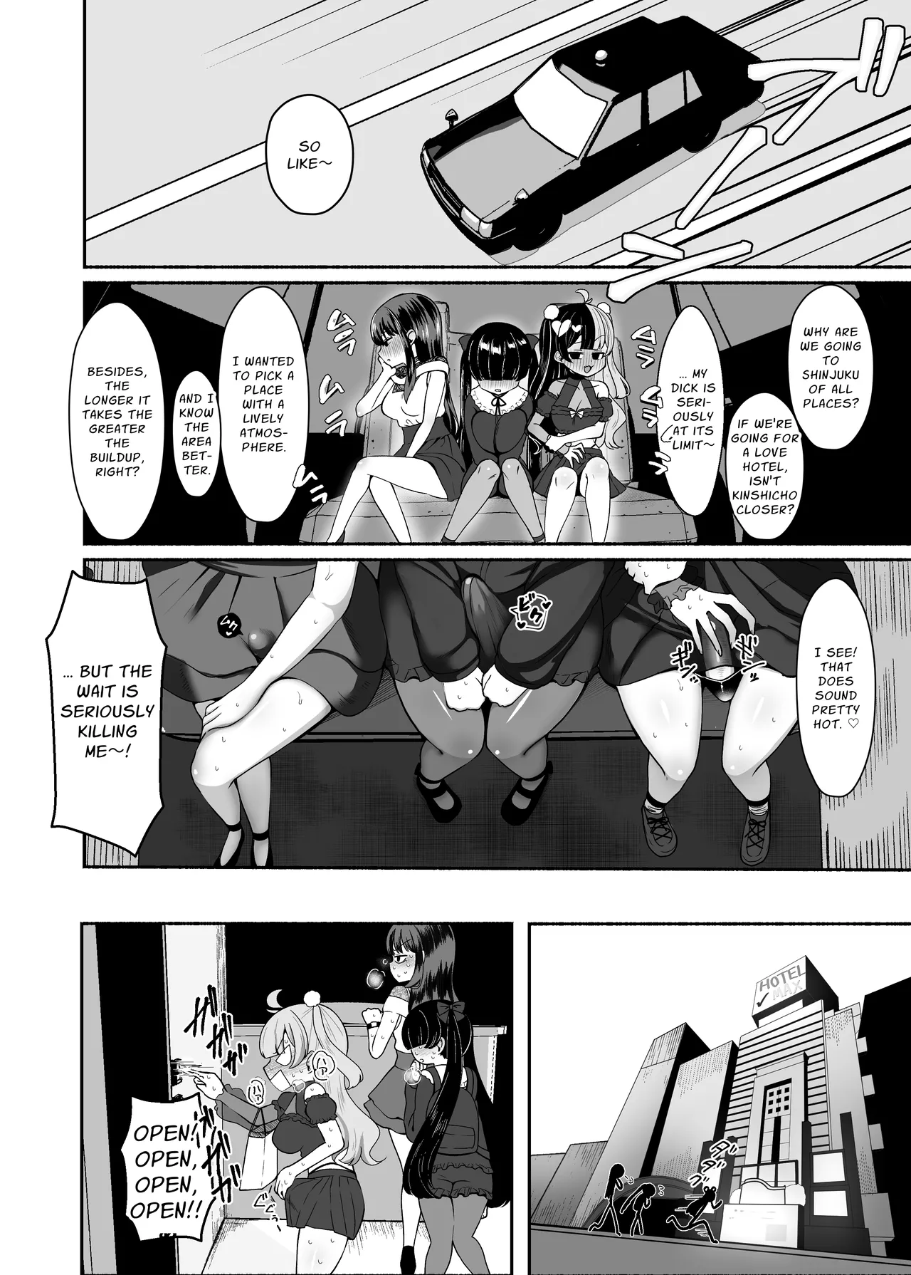 Three Dick Girls Jerked Off To Their Summer Comiket Loot, Fucked, And Then Did It Again page 9