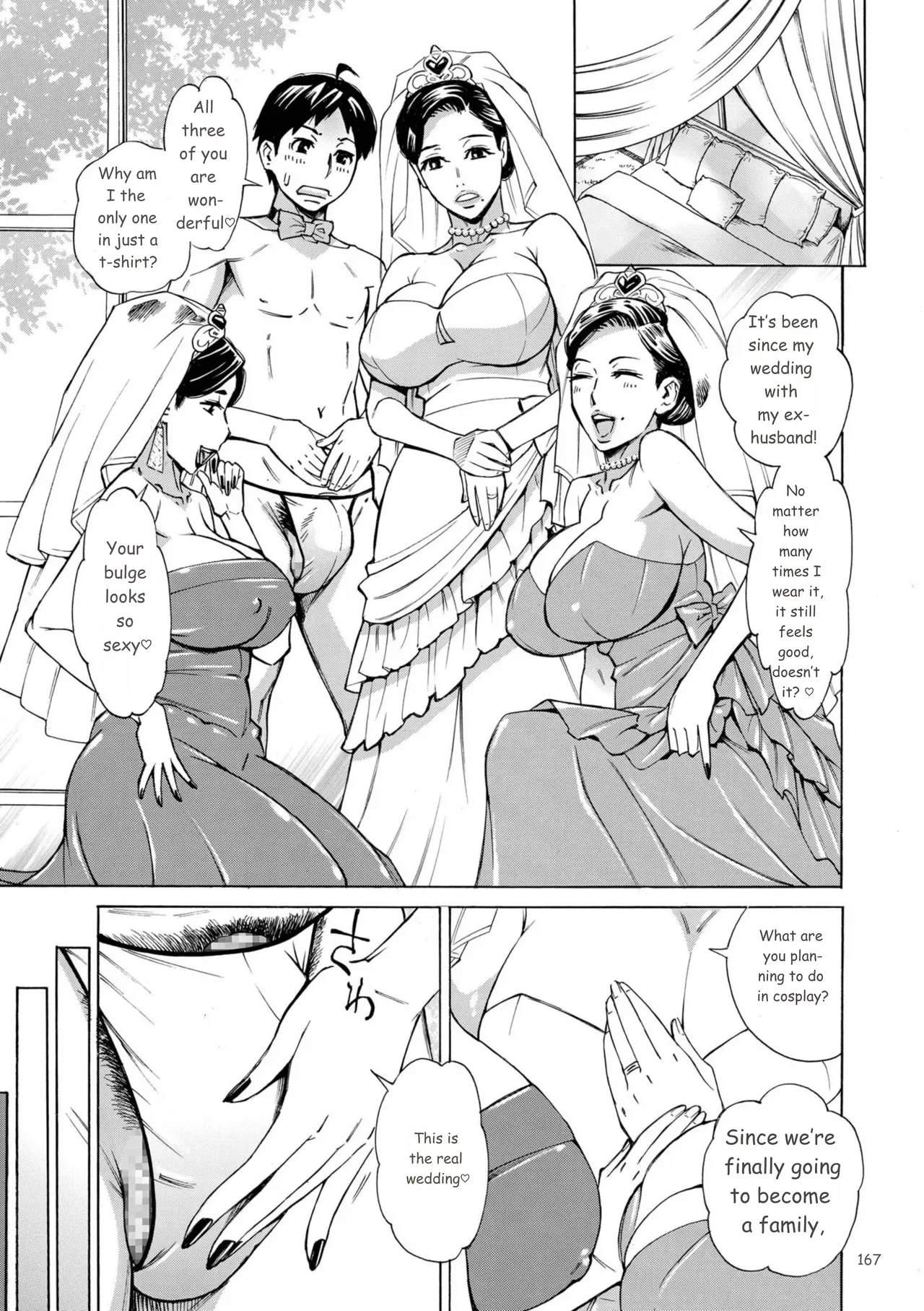 Three MILFs Fukura-ke no Inran 3 Jukujo page 167