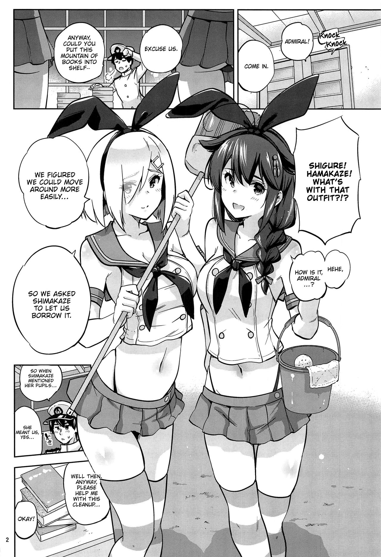 Together with Shigure and Hamakaze Wearing Zekamashi outfits. page 3