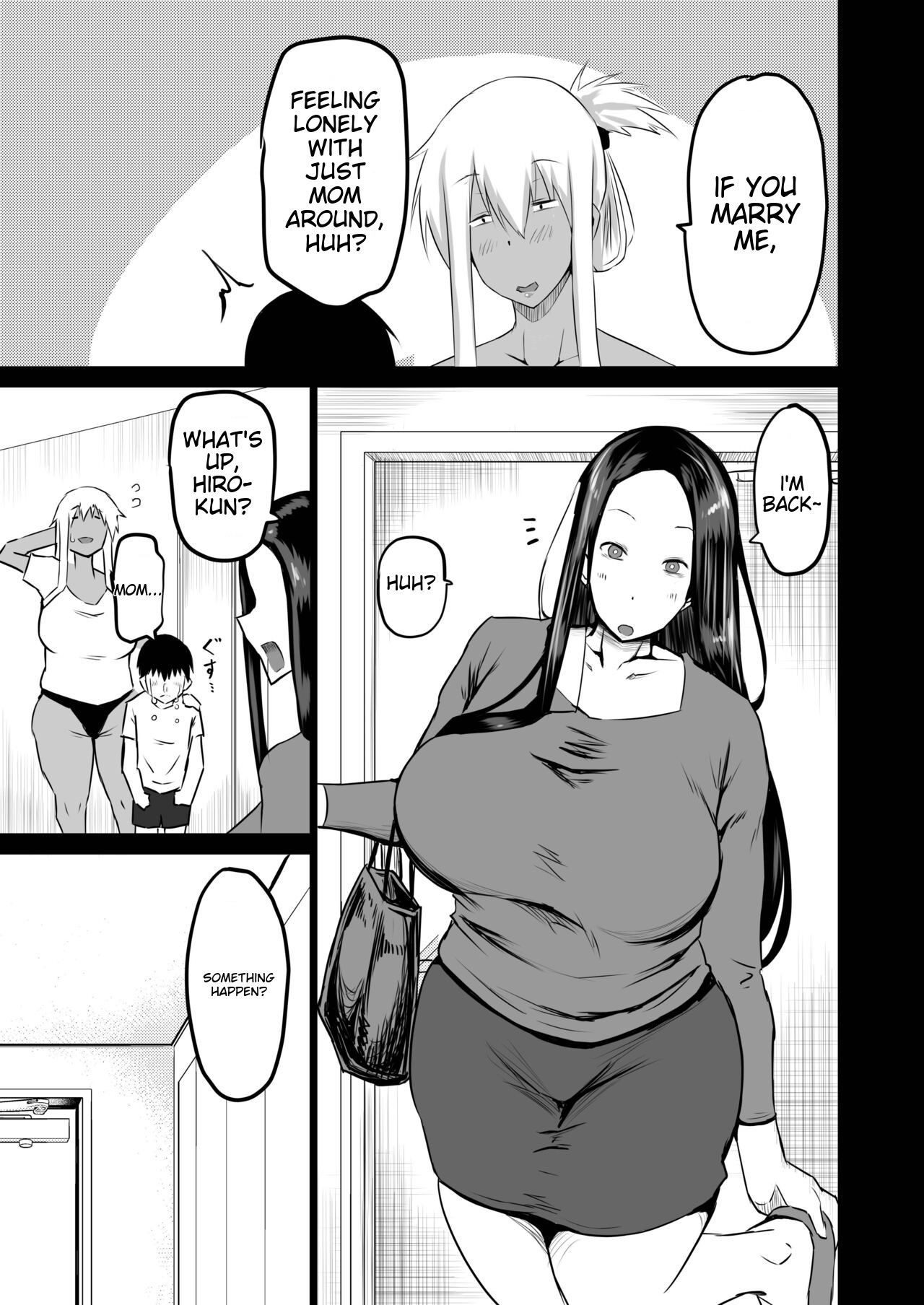 Tomodachi ga Boku no Oba to Mama de Gachinuki-1280x page 4