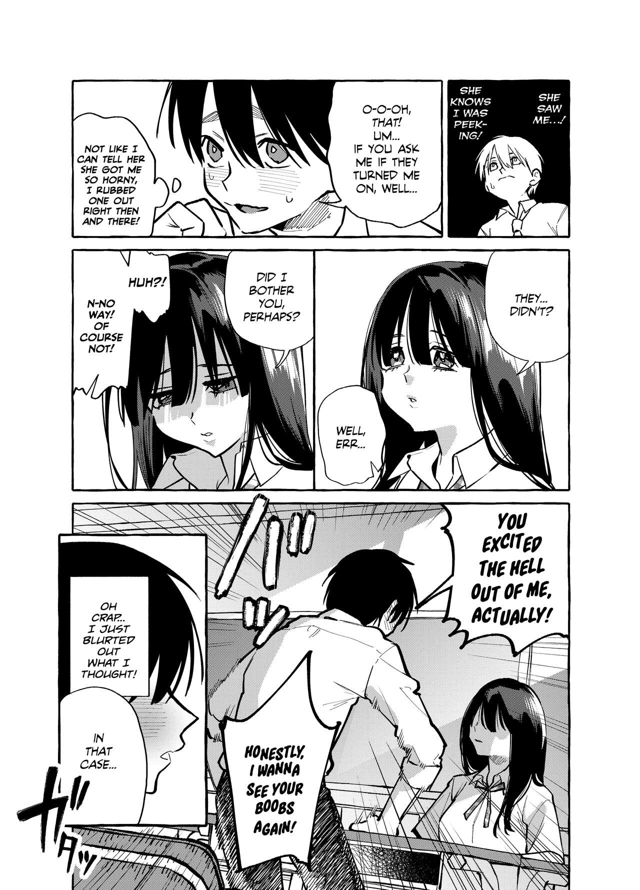 Tonari no Seki no Mamiya-san - Mamiya shows off her boobs. page 12