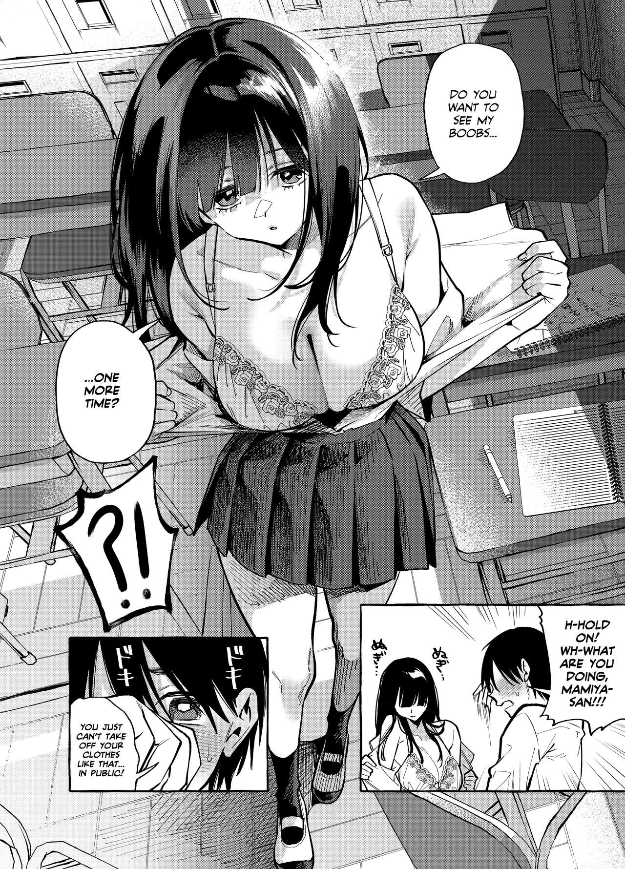 Tonari no Seki no Mamiya-san - Mamiya shows off her boobs. page 13