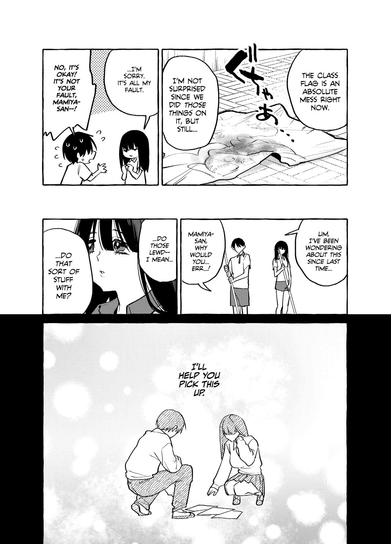 Tonari no Seki no Mamiya-san - Mamiya shows off her boobs. page 38