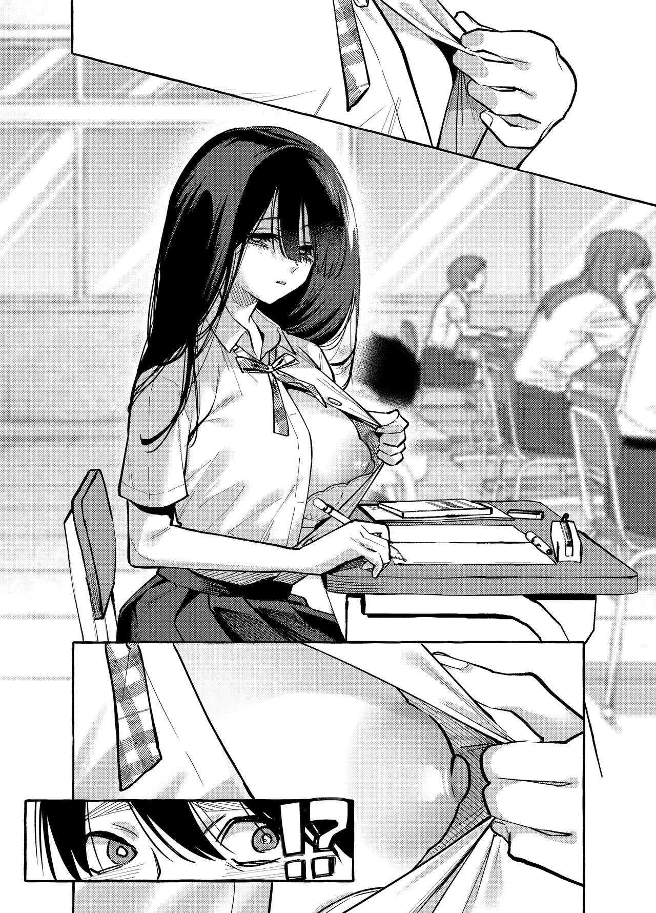 Tonari no Seki no Mamiya-san - Mamiya shows off her boobs. page 5