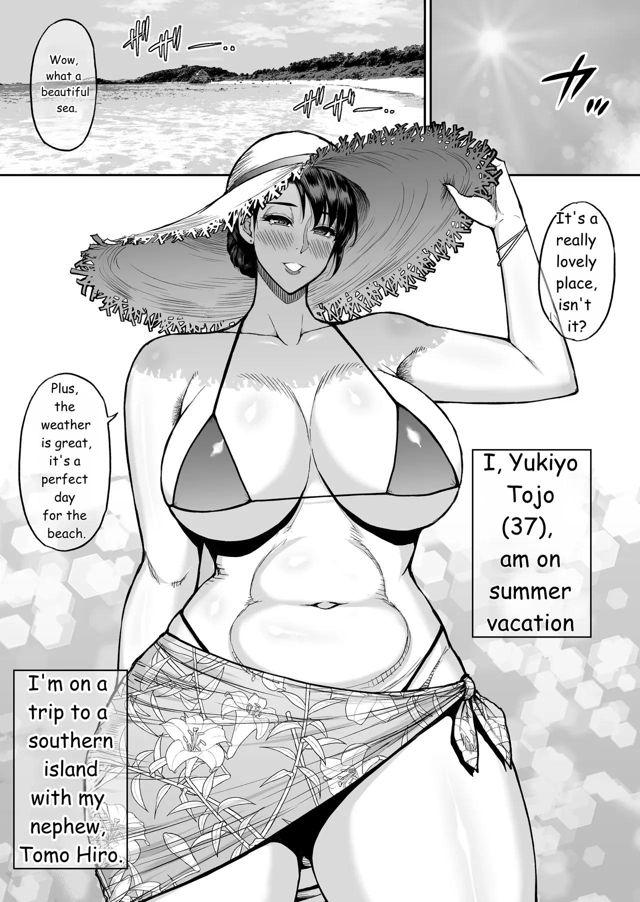 Toujou Yukiyo 37-sai Manatsu no Beach de Aokan Hamedori Sex Oi no Iu Koto ni wa Sakaraenai Watashi page 2