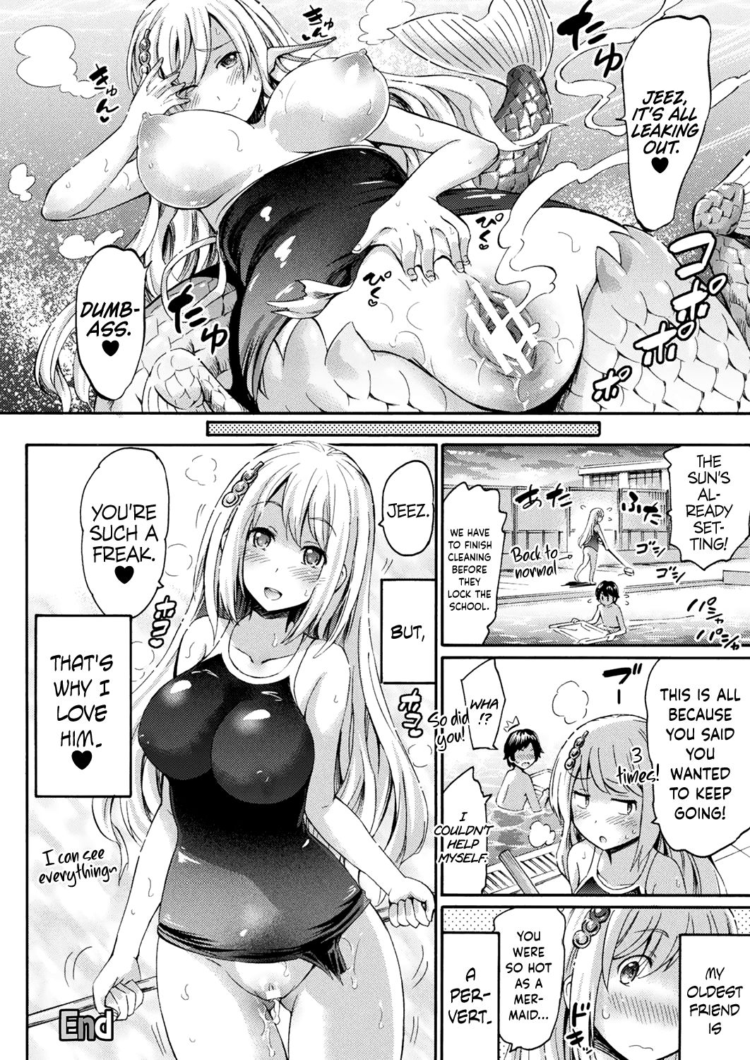 Transformation Go: School Swimsuit Mermaid in the Pool  (COMIC Unreal 2018-10 Vol. 75) [English] =Dark Mac + Palaxius= page 16