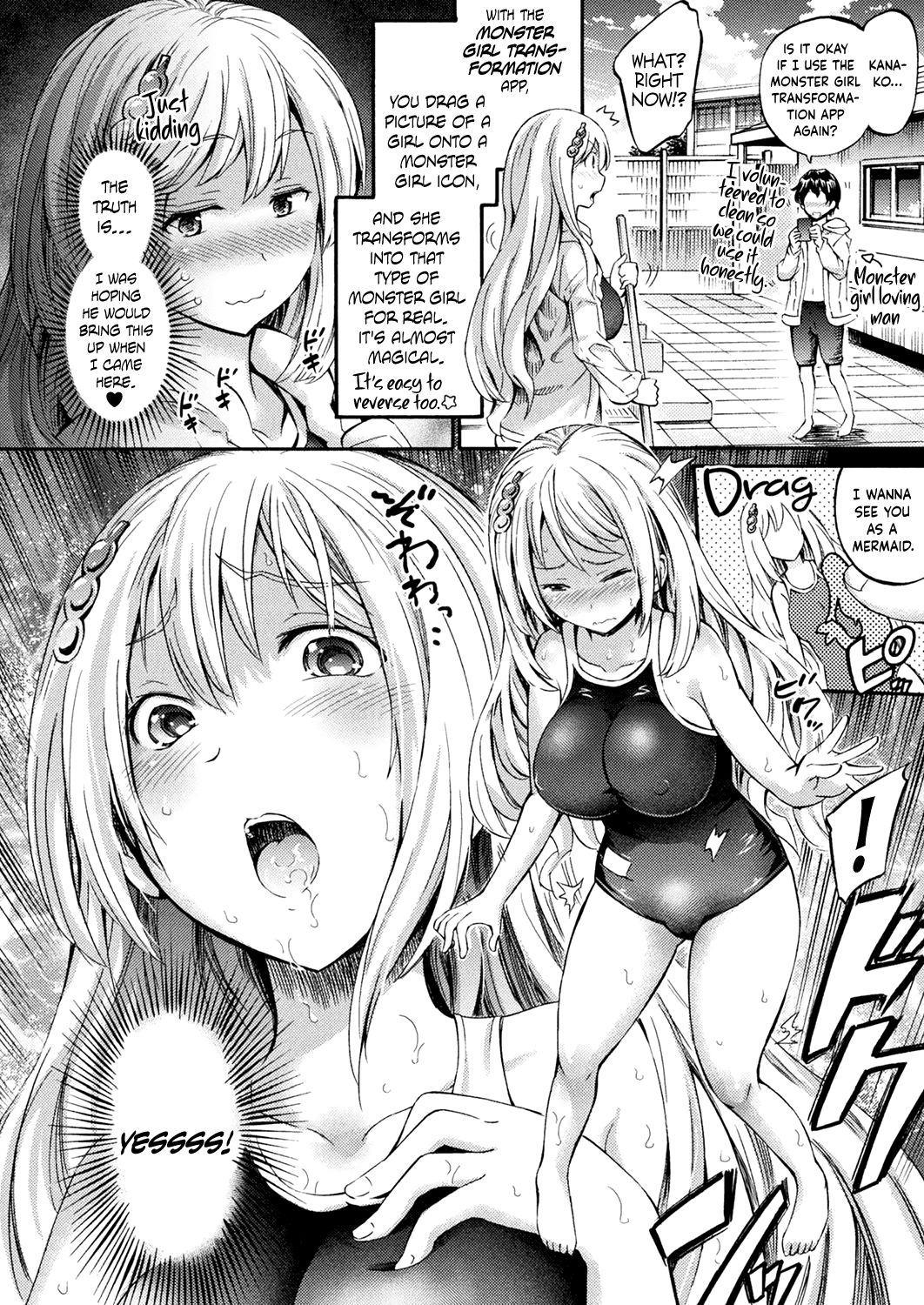 Transformation Go: School Swimsuit Mermaid in the Pool  (COMIC Unreal 2018-10 Vol. 75) [English] =Dark Mac + Palaxius= page 2