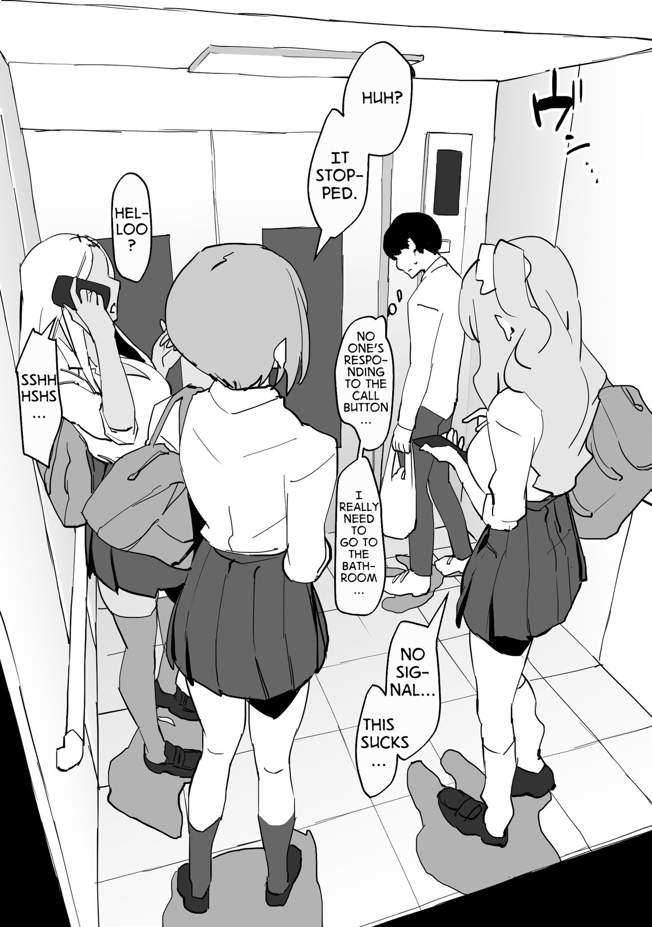 Trapped in an Elevator With a Bunch of Gals page 4