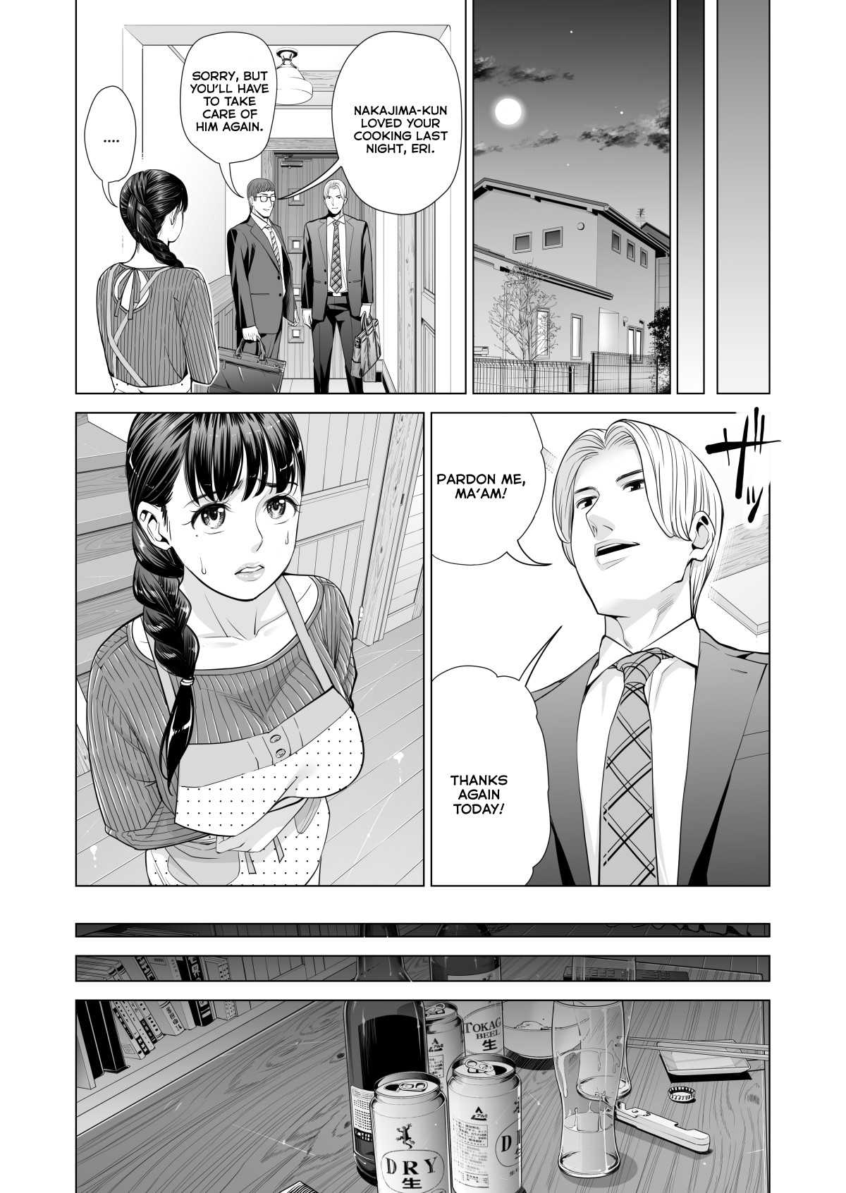 Tsukiyo no Midare Zake (Kouhen) Moonlit Intoxication ~ A Housewife Stolen by a Coworker Besides her Blackout Drunk Husband ~ Chapter 2 page 10