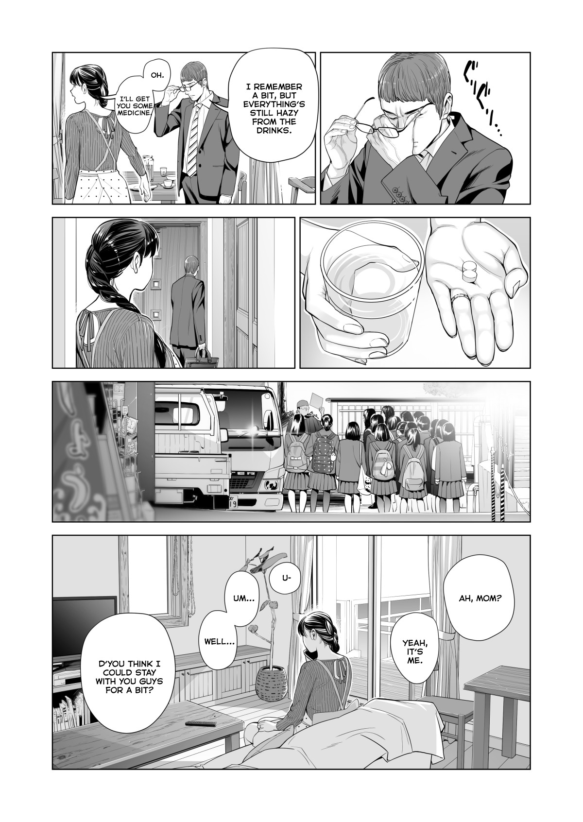 Tsukiyo no Midare Zake (Kouhen) Moonlit Intoxication ~ A Housewife Stolen by a Coworker Besides her Blackout Drunk Husband ~ Chapter 2 page 8