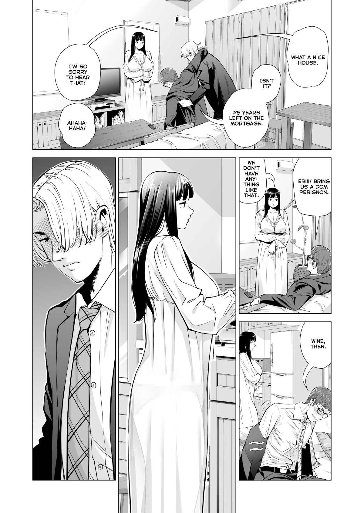 Tsukiyo no Midare Zake (Zenpen) Moonlit Intoxication ~ A Housewife Stolen by a Coworker Besides her Blackout Drunk Husband ~ Chapter 1 page 15