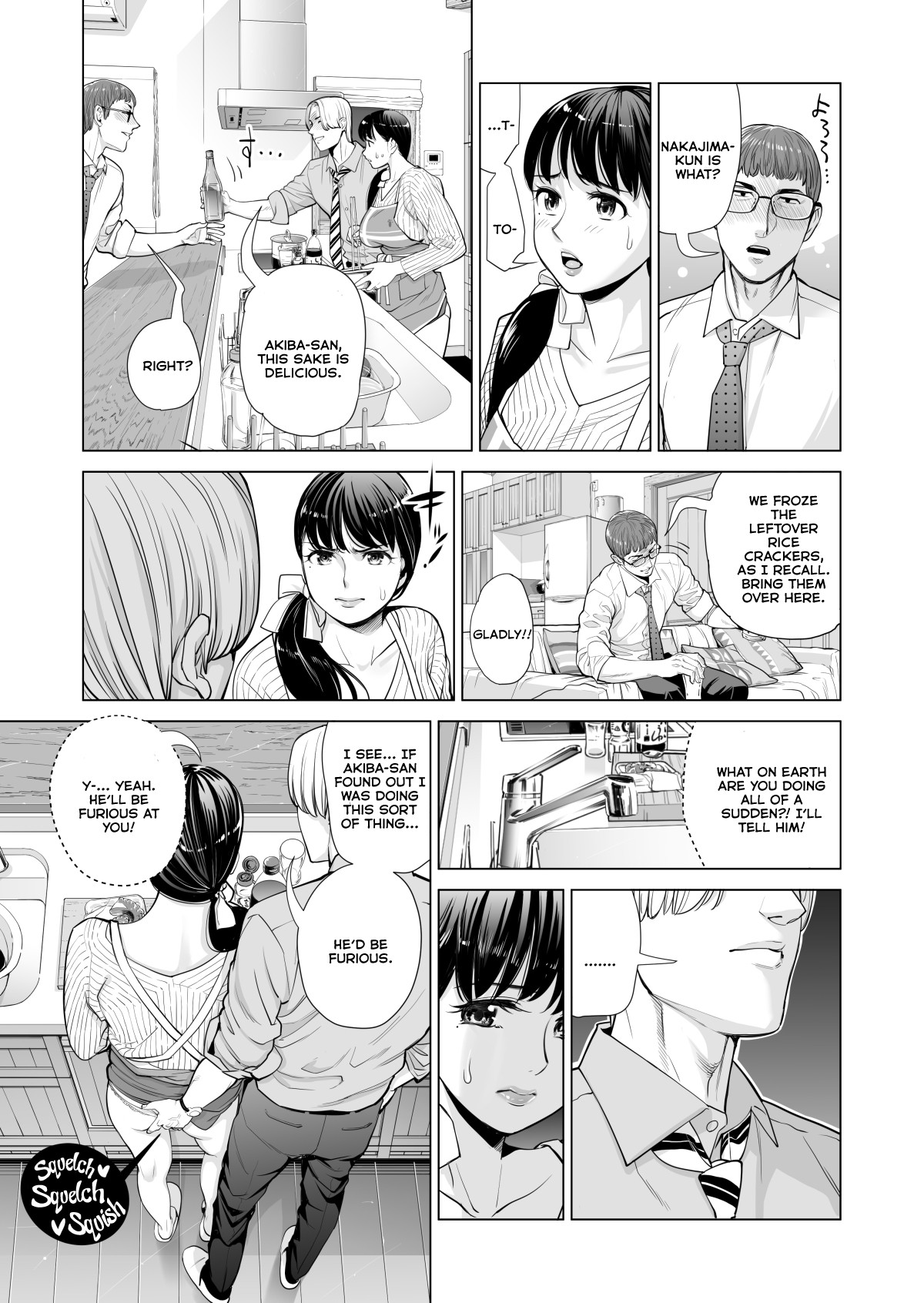 Tsukiyo no Midare Zake (Zenpen) Moonlit Intoxication ~ A Housewife Stolen by a Coworker Besides her Blackout Drunk Husband ~ Chapter 1 page 28