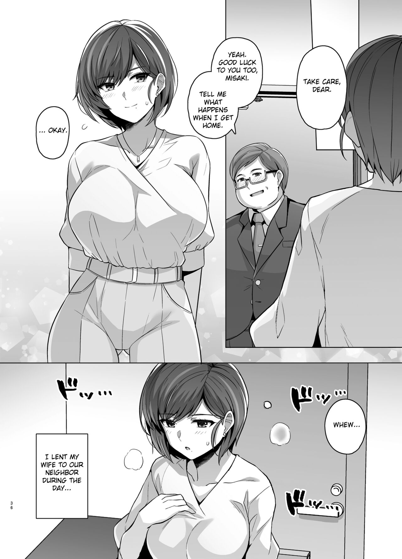 Tsuma ga, Tanin no Mesu ni naru made -Short Cut Kyonyuu Tsuma Sasaki Misaki Hen- page 38