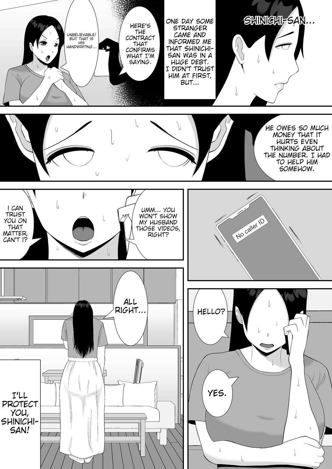 Tsuma no Douga ga Okuraretekimasu ~Dekachin Zetsurin Fukumen Otoko ni Netorareta MuchiMuchi Kyonyuu Seiso Tsuma~ page 38