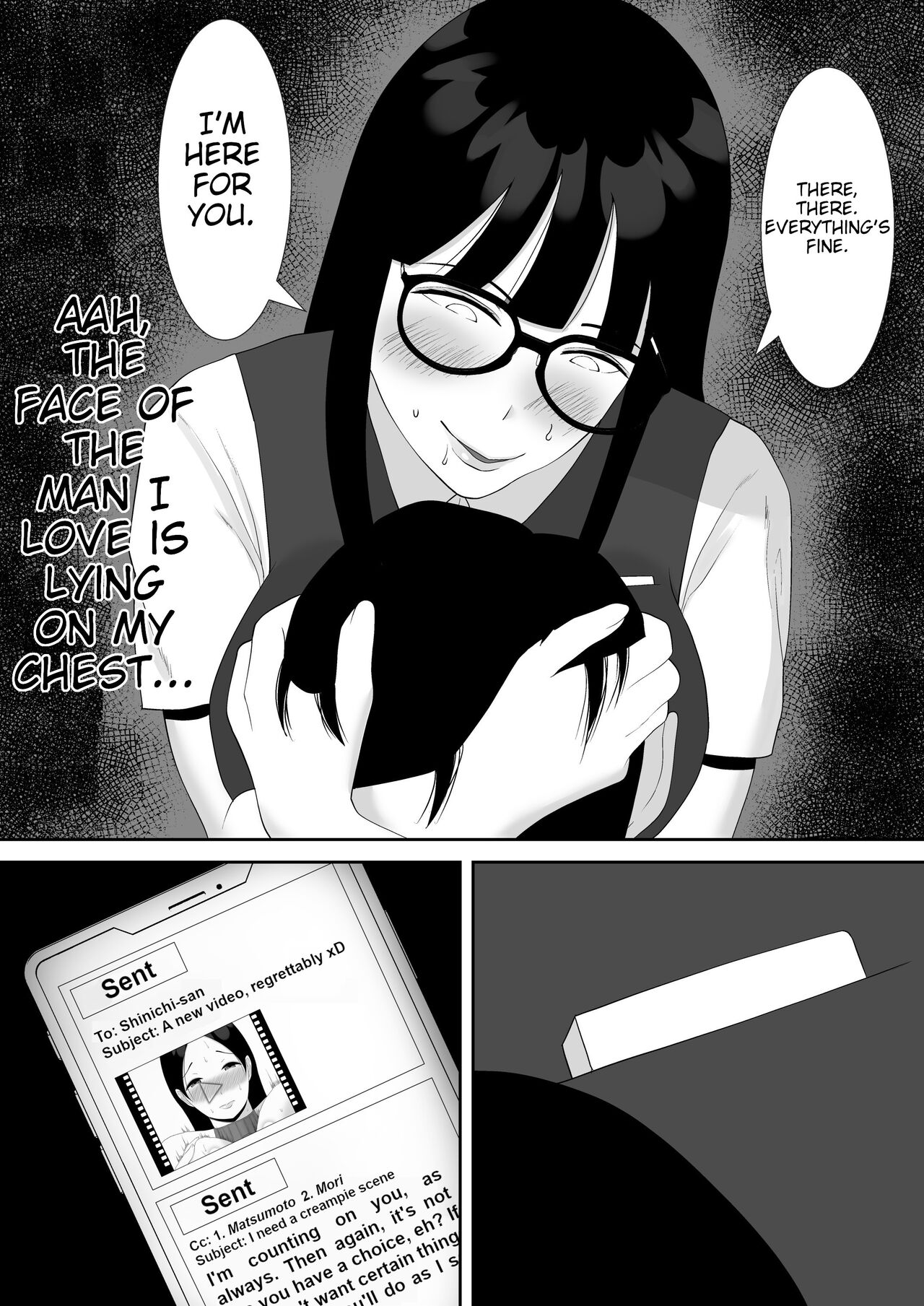 Tsuma no Douga ga Okuraretekimasu ~Dekachin Zetsurin Fukumen Otoko ni Netorareta MuchiMuchi Kyonyuu Seiso Tsuma~ page 58