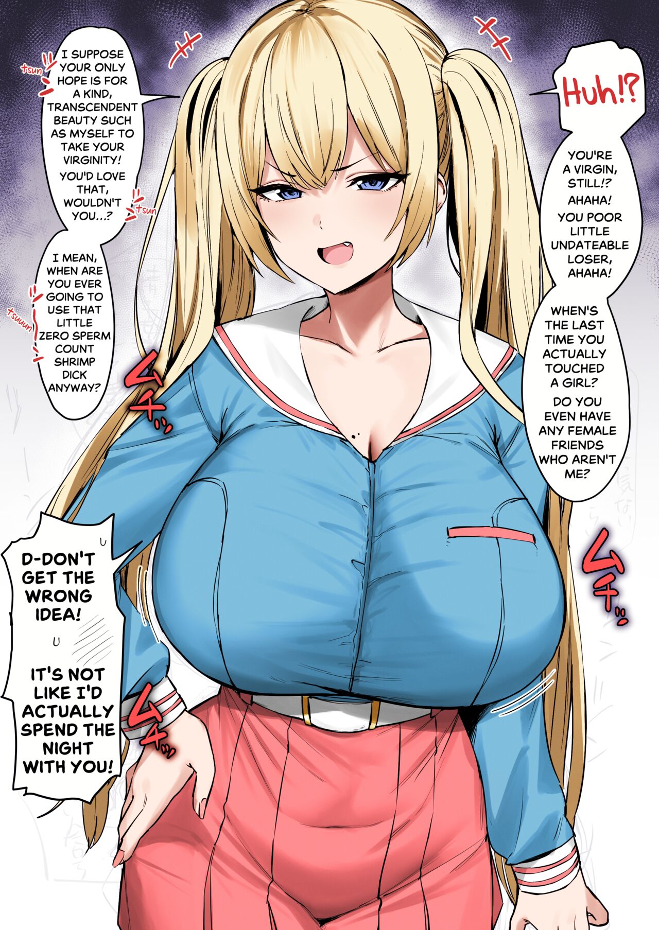 Tsuper Tsundere Twintail Blonde Mistakes You as a Virgin page 1