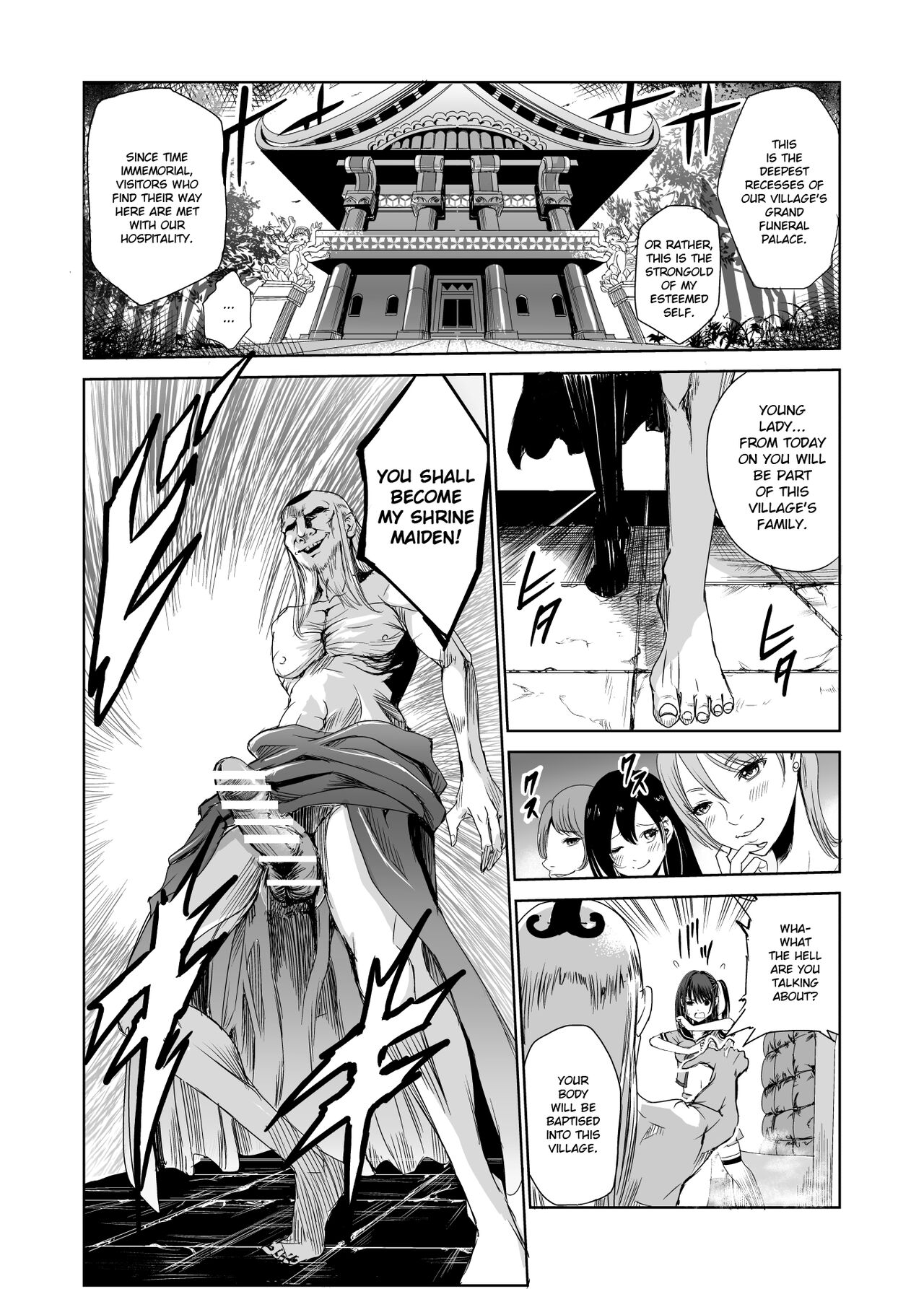 Tsuyagari Mura 1 -Kareshi wo Mamoru Tame Hikyou no Mura de Kyousei Gohoushi & NTR Sex- page 13