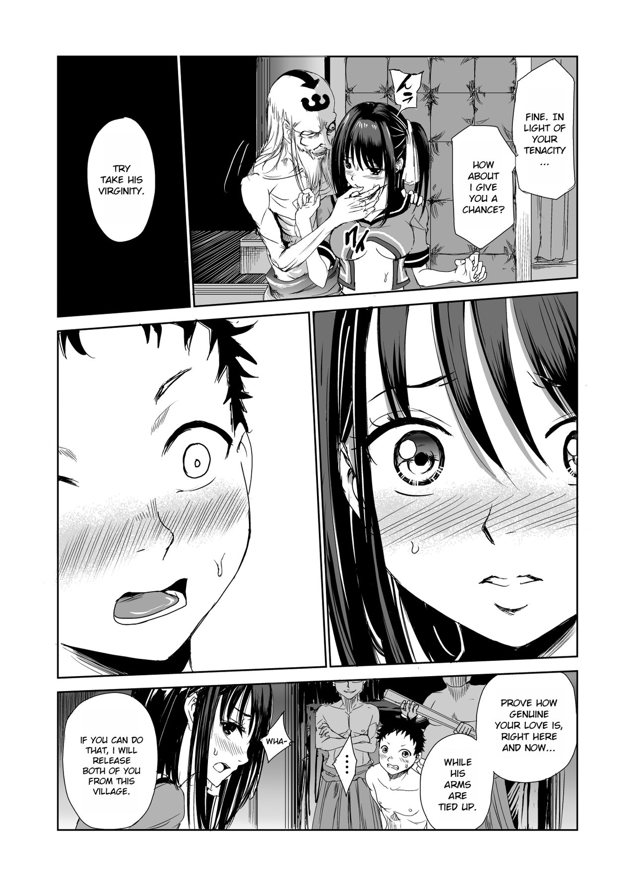 Tsuyagari Mura 1 -Kareshi wo Mamoru Tame Hikyou no Mura de Kyousei Gohoushi & NTR Sex- page 24