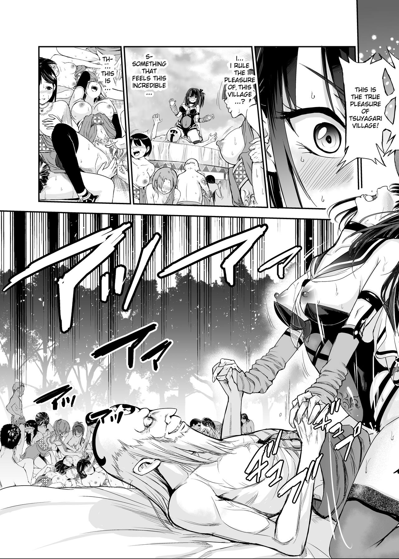 Tsuyagari Mura 5 ~Kareshi o Mamoru Tame Hikyou no Mura de Kyousei Gohoushi & NTR Sex~ page 34