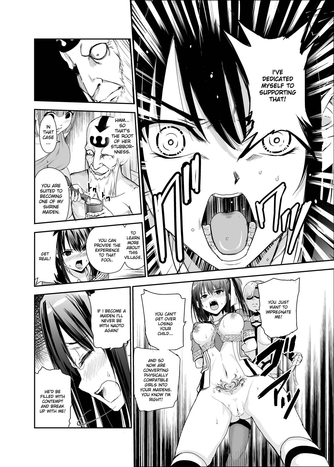 Tsuyagari Mura 5 ~Kareshi o Mamoru Tame Hikyou no Mura de Kyousei Gohoushi & NTR Sex~ page 9