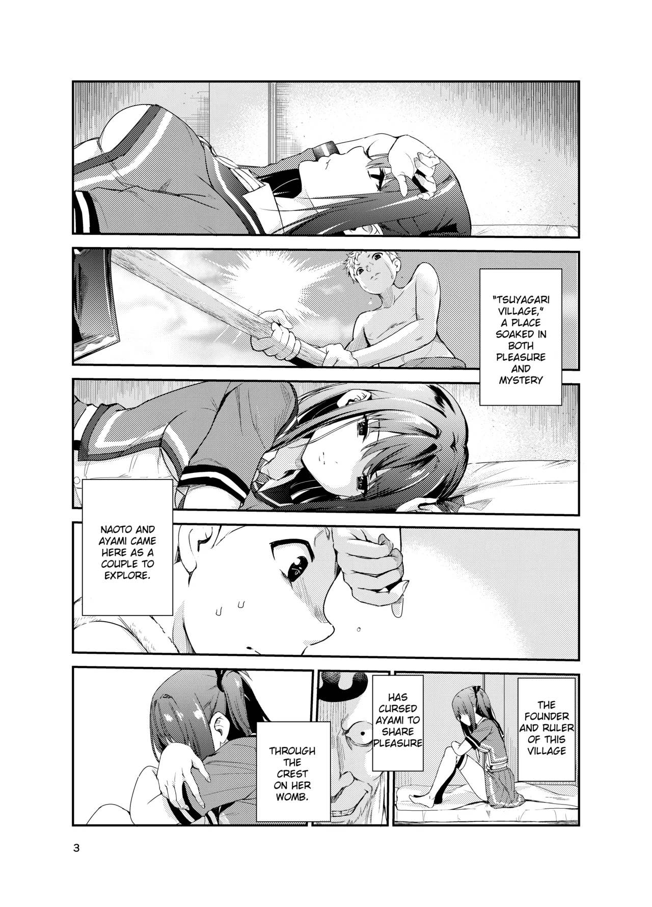 Tsuyagari Mura 8 ~Kareshi o Mamoru Tame Hikyou no Mura de Kyousei Gohoushi & NTR Sex~ page 2