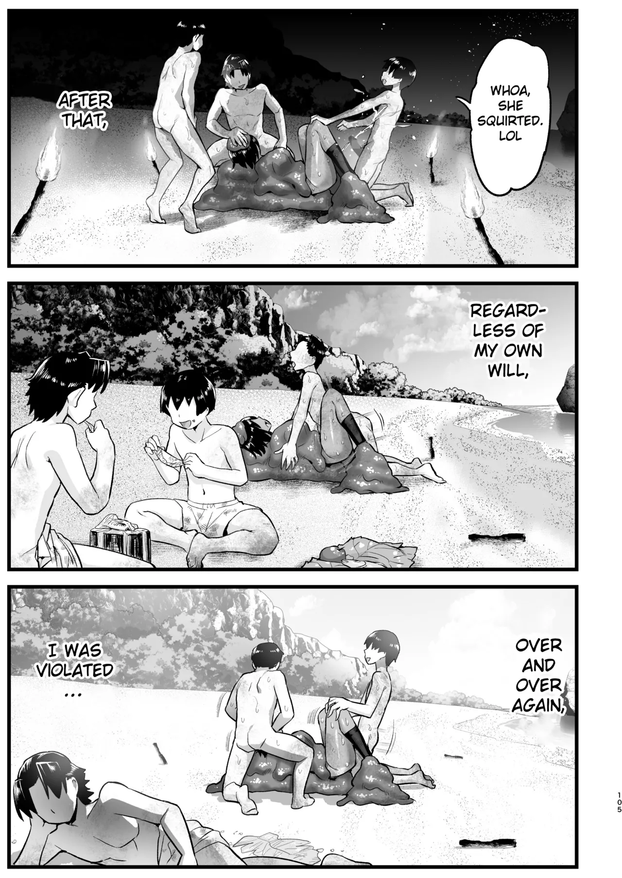 Uninhabited Island Girl Gets Covered in Mud and Fucked!: Ms. Yoshimura’s So Easy. Volume 6 page 104