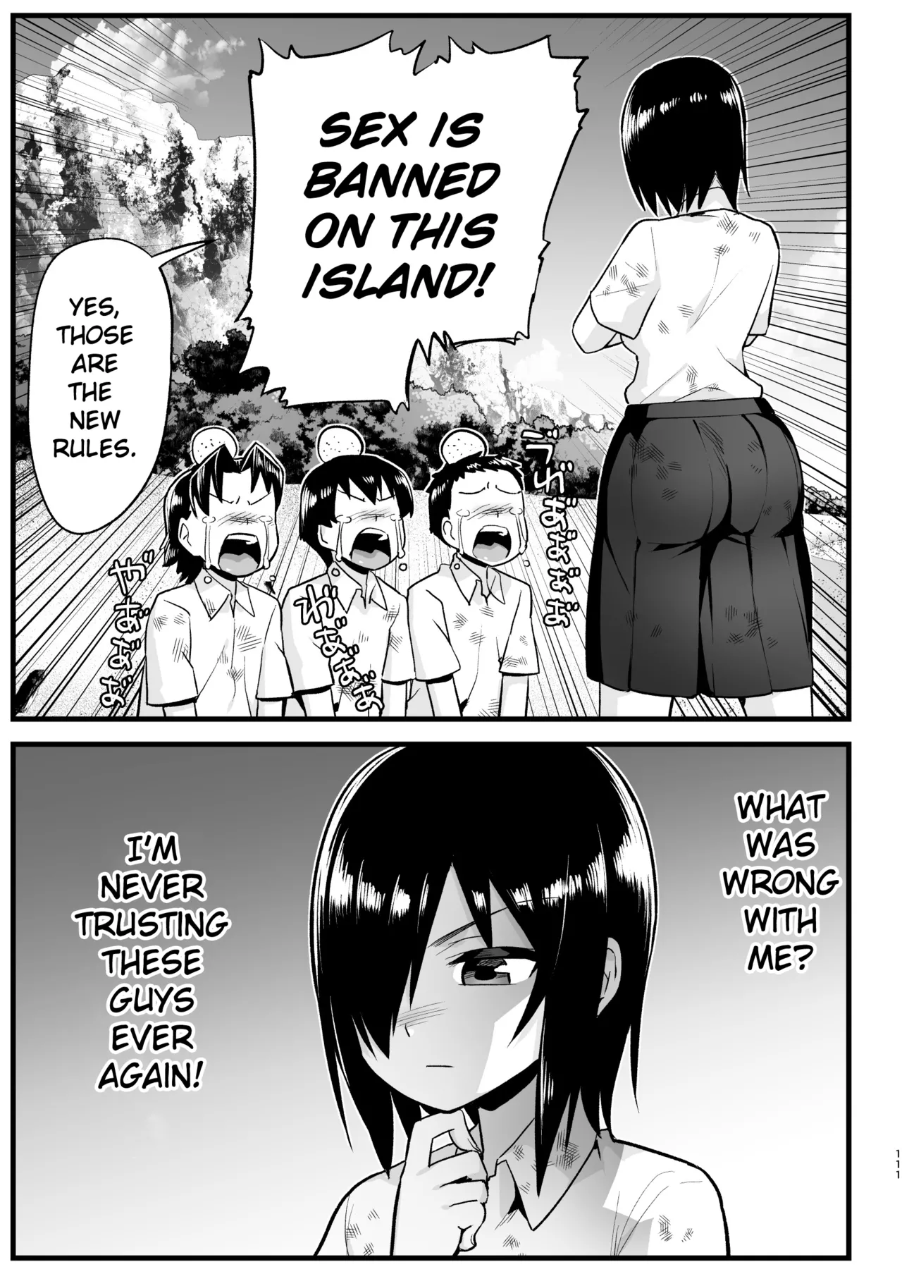 Uninhabited Island Girl Gets Covered in Mud and Fucked!: Ms. Yoshimura’s So Easy. Volume 6 page 110