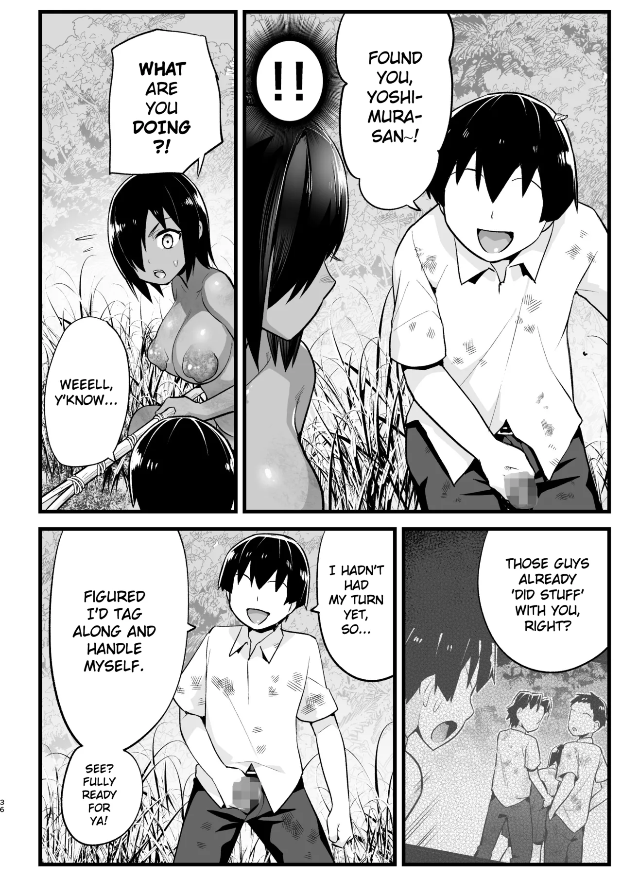 Uninhabited Island Girl Gets Covered in Mud and Fucked!: Ms. Yoshimura’s So Easy. Volume 6 page 35