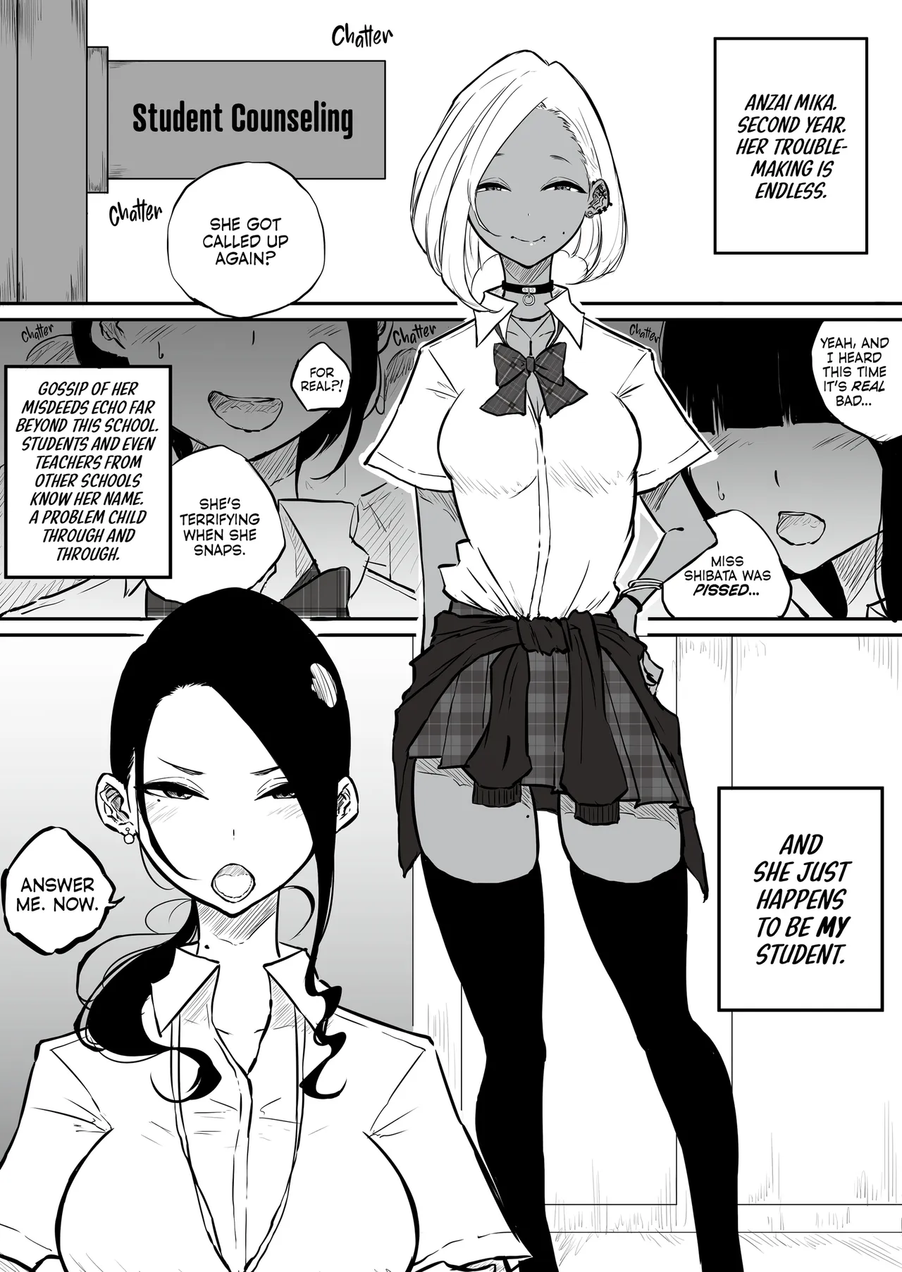 Uptight Teacher Meets Gyaru Slut page 2