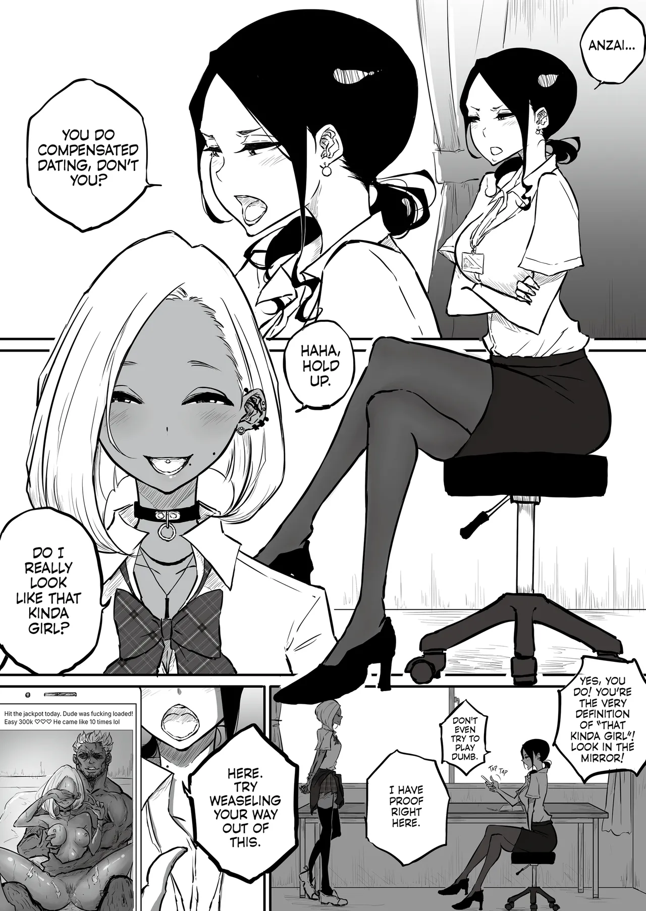 Uptight Teacher Meets Gyaru Slut page 3