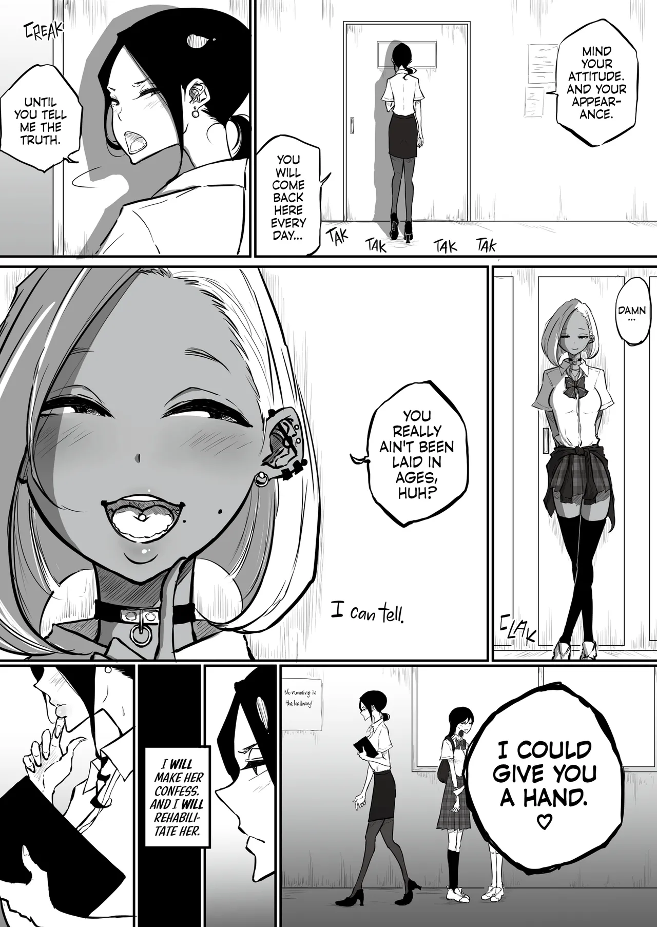 Uptight Teacher Meets Gyaru Slut page 6