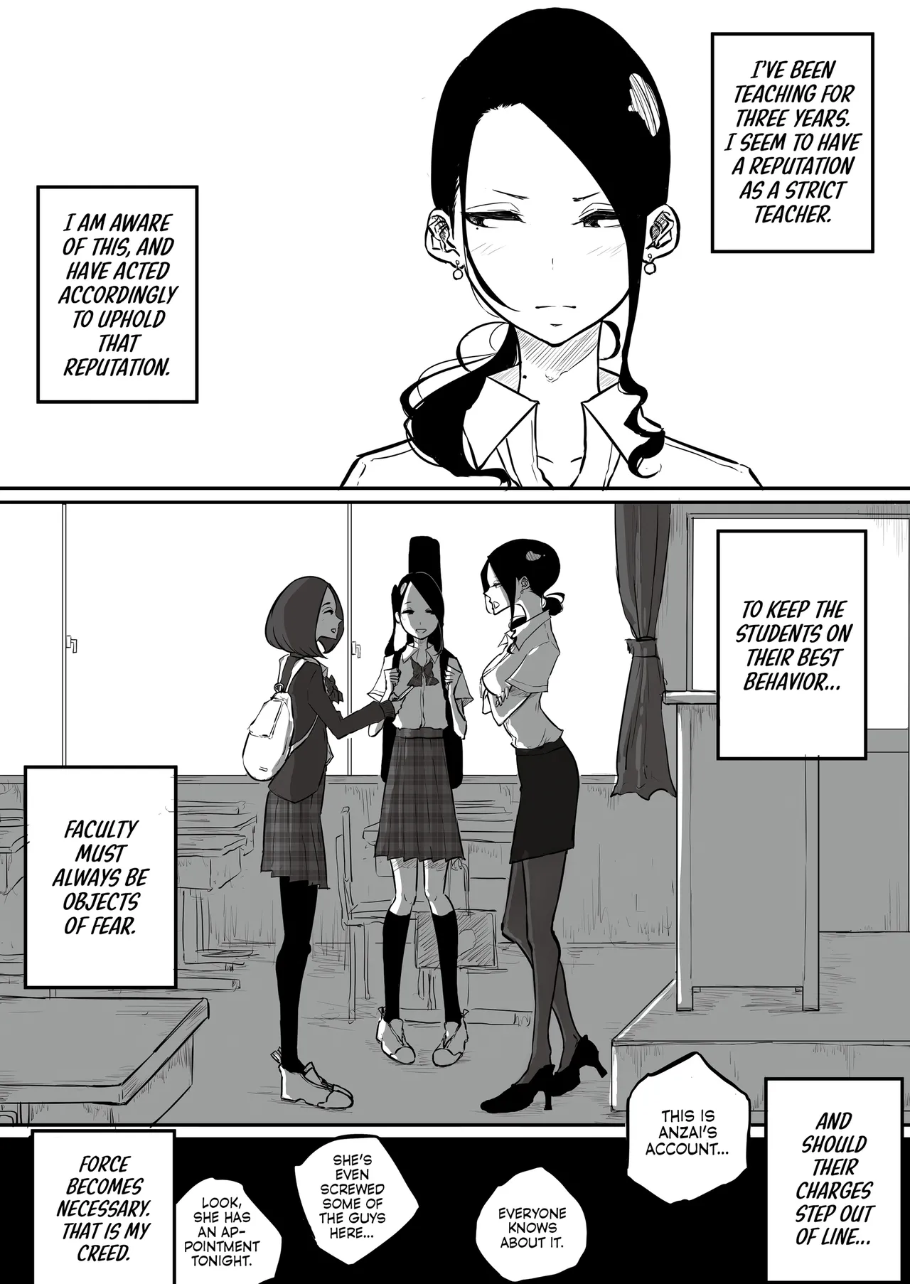 Uptight Teacher Meets Gyaru Slut page 7