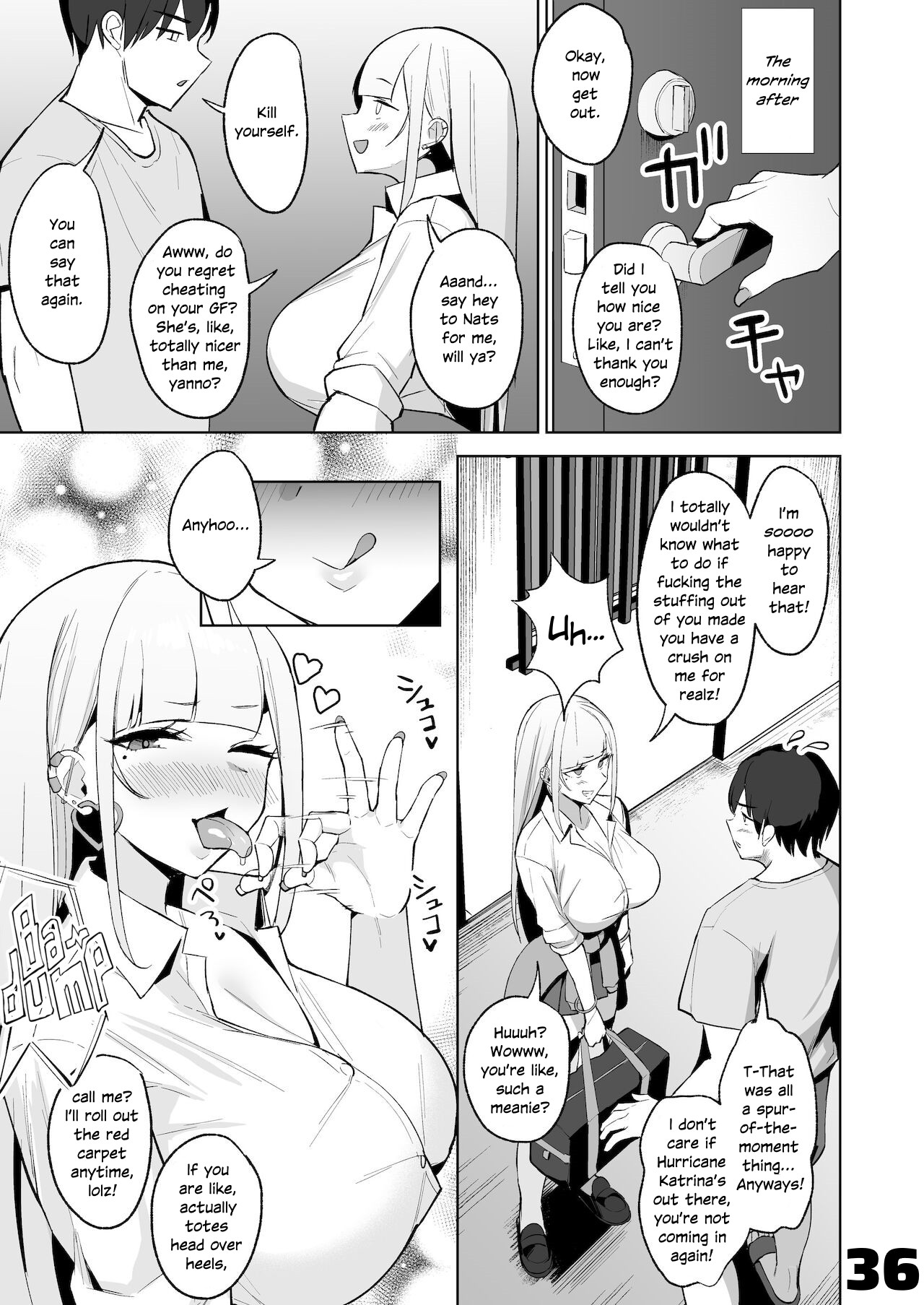 Waiting Out the Rain Balls Deep in a Sexy High School Gyaru page 36