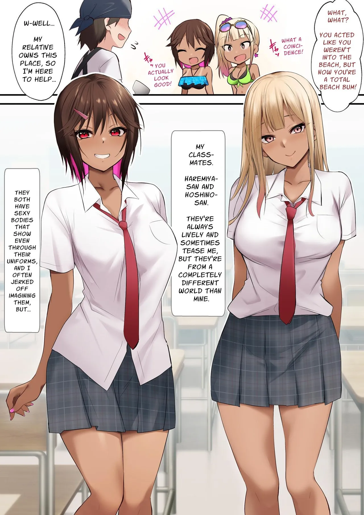 Was working at a Beach when Two Tanned Gals Seduced Me & Popped My Cherry on a Sweaty Summer Day page 4