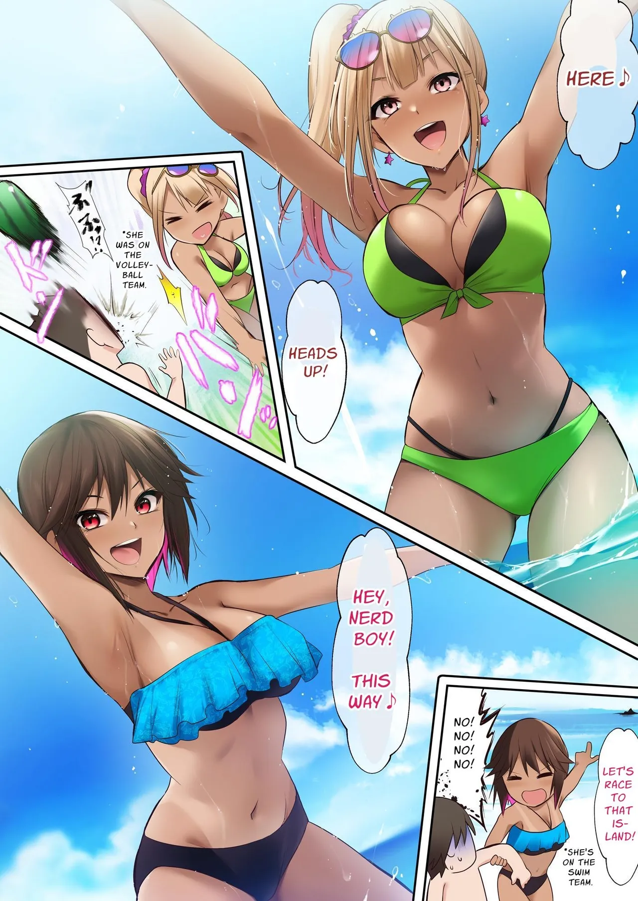 Was working at a Beach when Two Tanned Gals Seduced Me & Popped My Cherry on a Sweaty Summer Day page 6