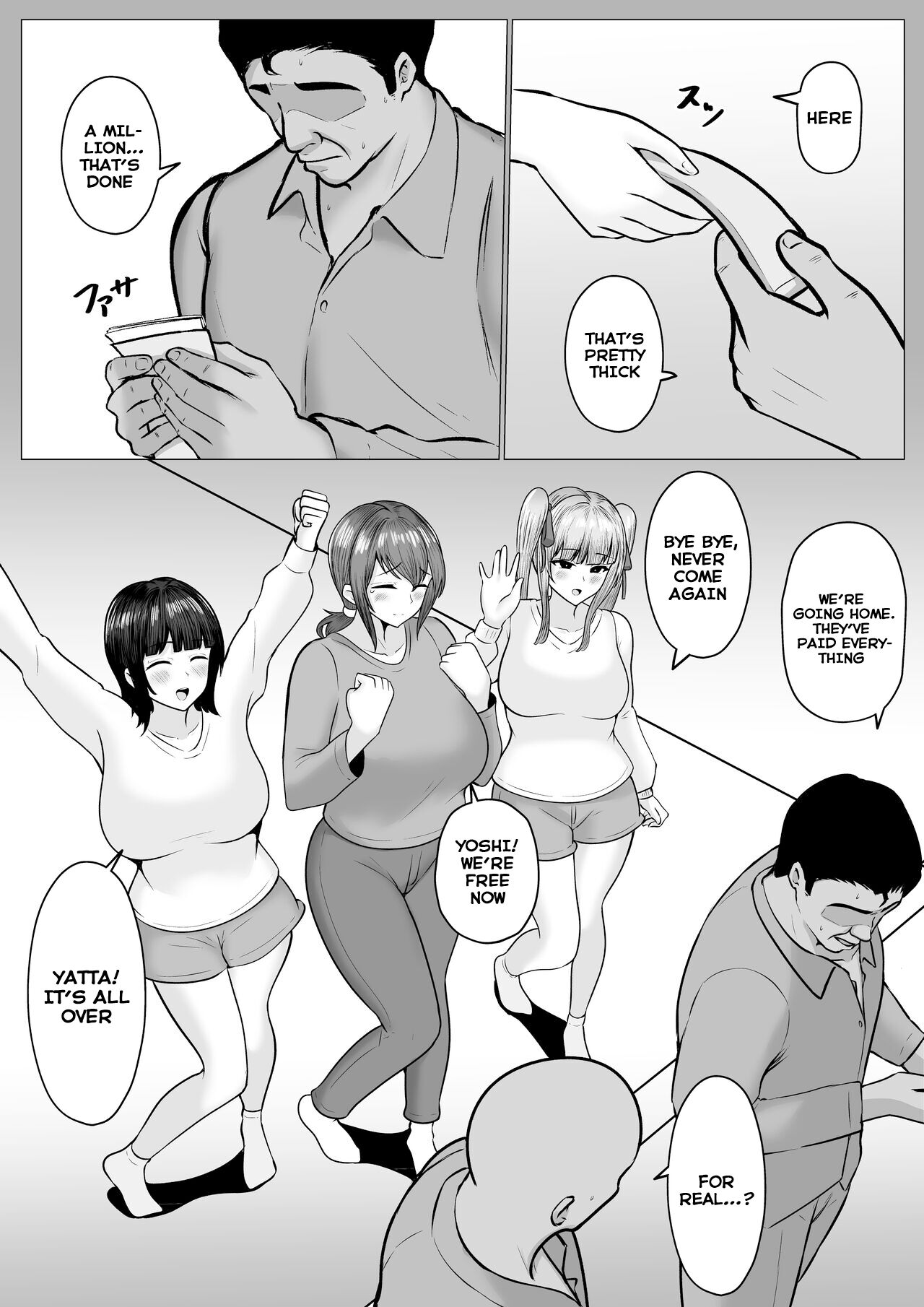 Watashi-tachi JK Shimai wa Mama to Issho ni Papakatsu Shitemasu page 54