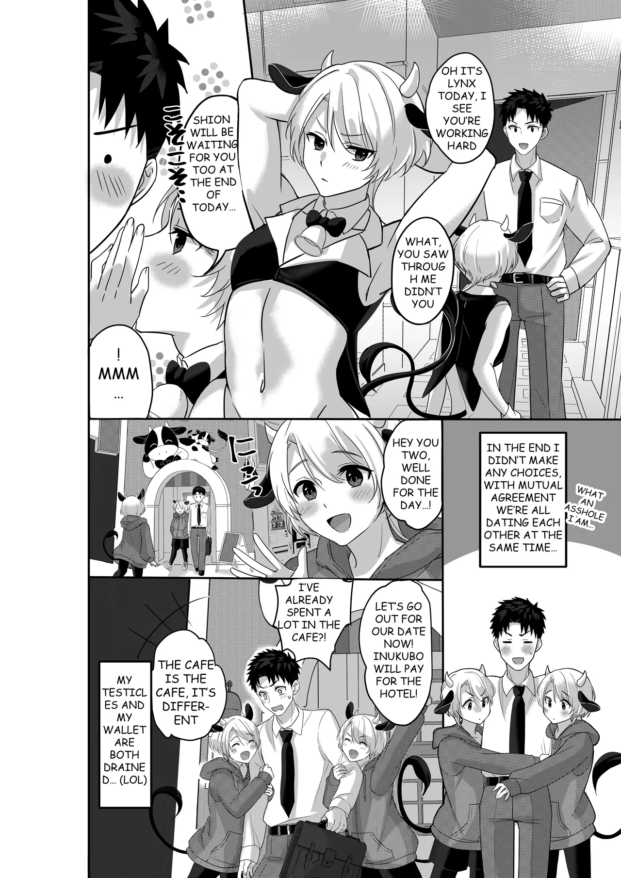 WELCOME TO MILK BULLS CAFE PLEASE INDULGE TO THE TWIN MILK BULLS’ EXTRA THICK YET EROTIC MILK page 33