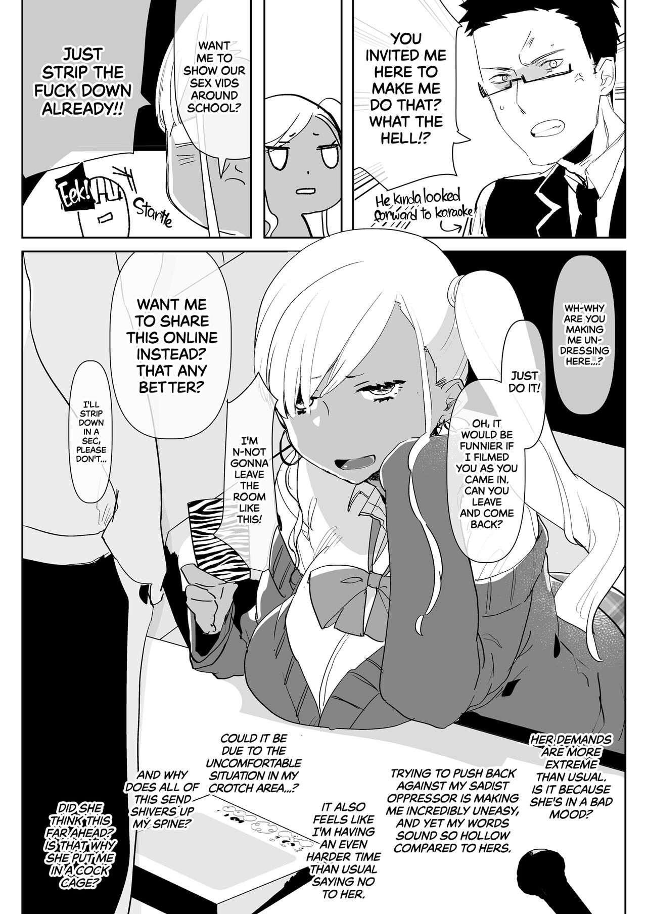 What Happens When Your Tan Gyaru Futa Girlfriend Is in a Bad Mood and Invites You To Karaoke... page 8