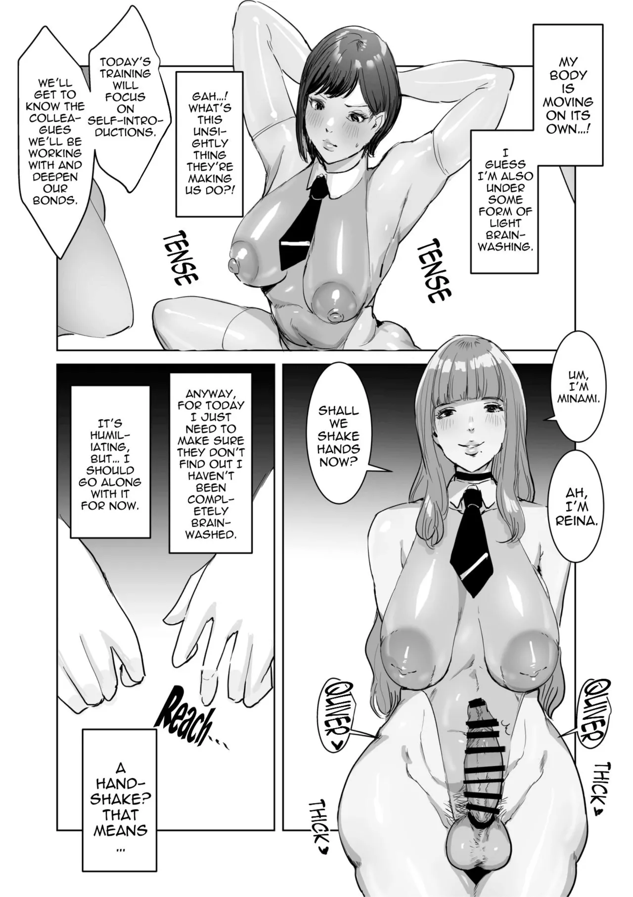 When I Infiltrated A High-Tech Company I Was Modified Into A Perverted Futanari Android page 17