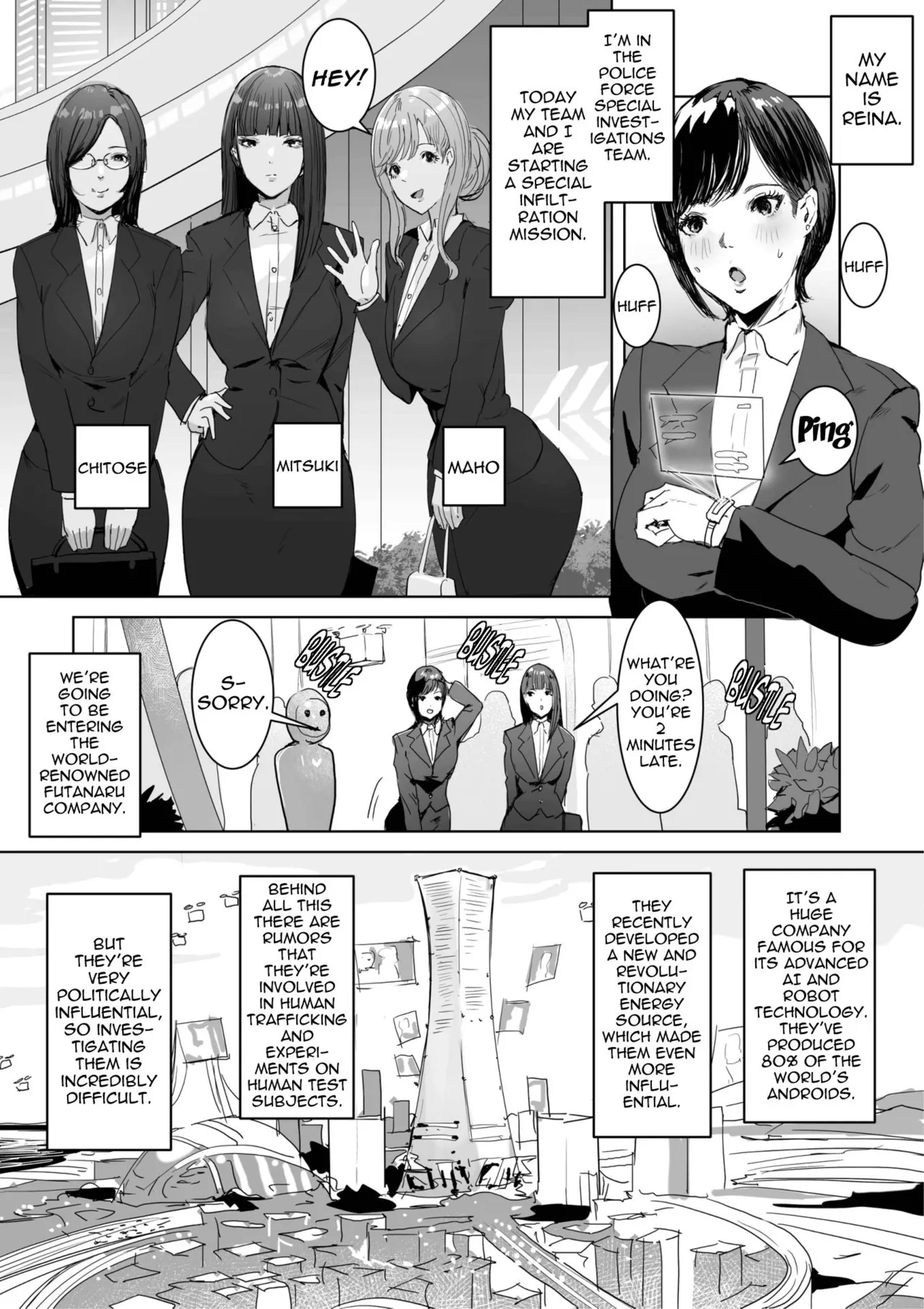 When I Infiltrated A High-Tech Company I Was Modified Into A Perverted Futanari Android page 5