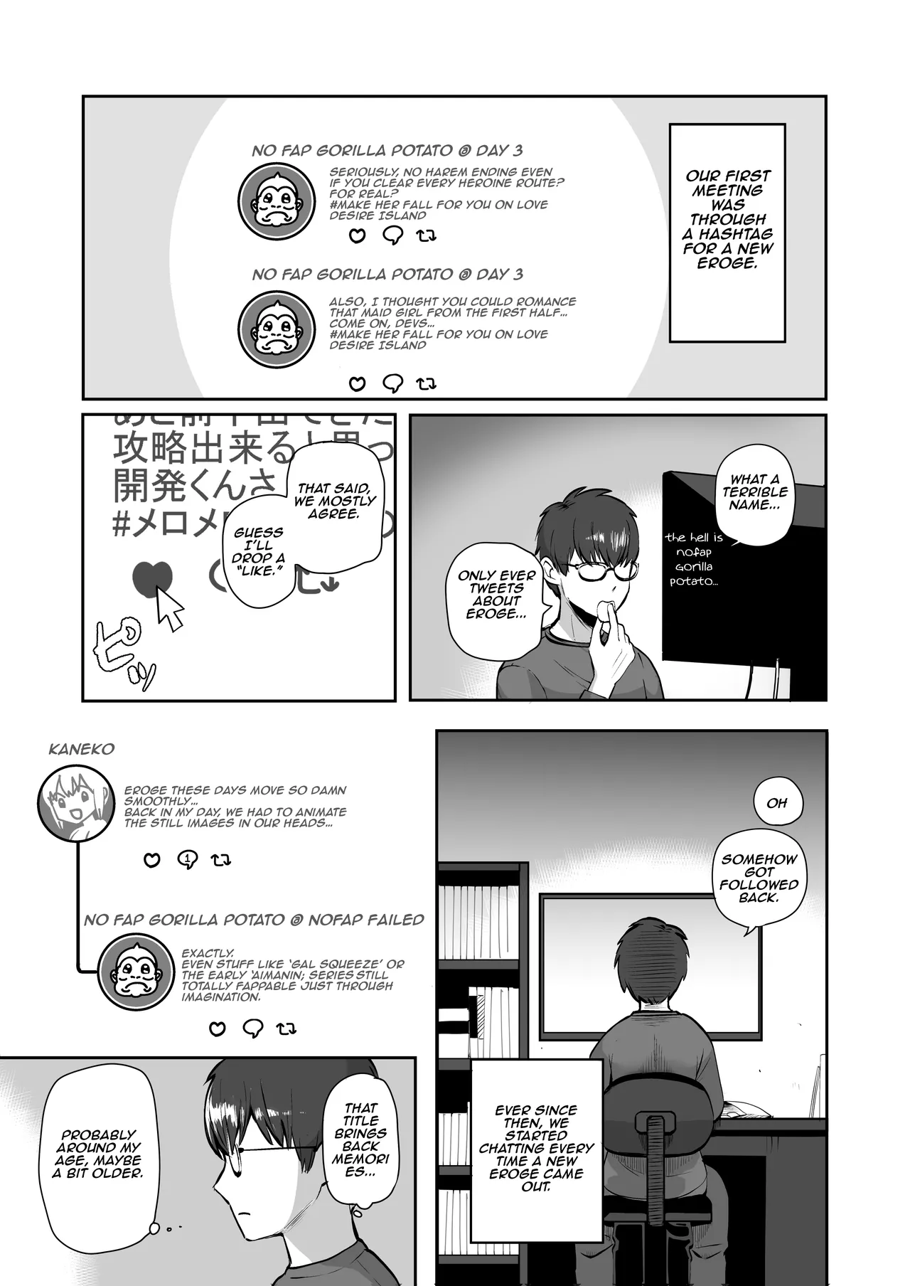 When I Met My Follower I’d Been Passionately Talking About Eroge With Day and Night page 2