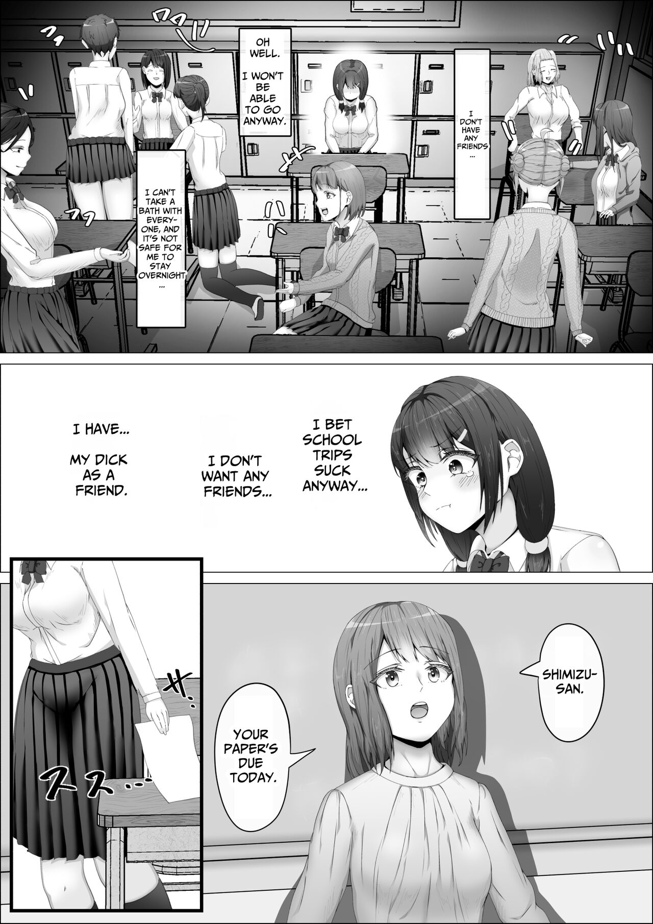 When The Gals In My Class Found Out That I Was A Futanari, They Started Freaking Out. #1 Nanami-chan Toilet Assault Fellatio Edition page 13