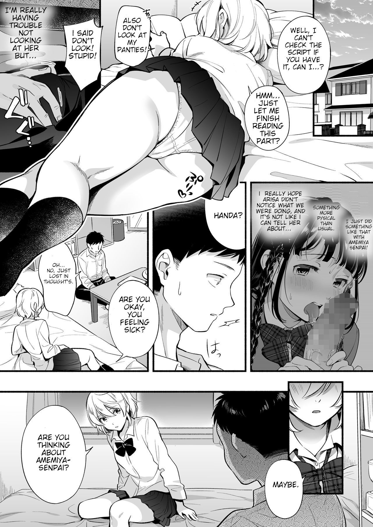 Which one...? A beautifull senpai? or a determined childhood friend? page 8