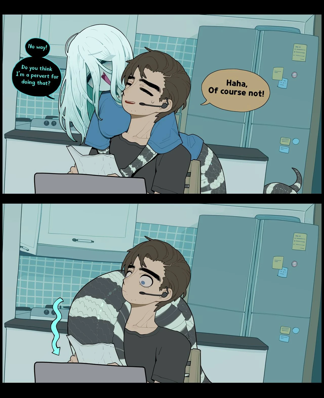 Wholesome diligent husband x Lewd sleepy Snake wife page 15