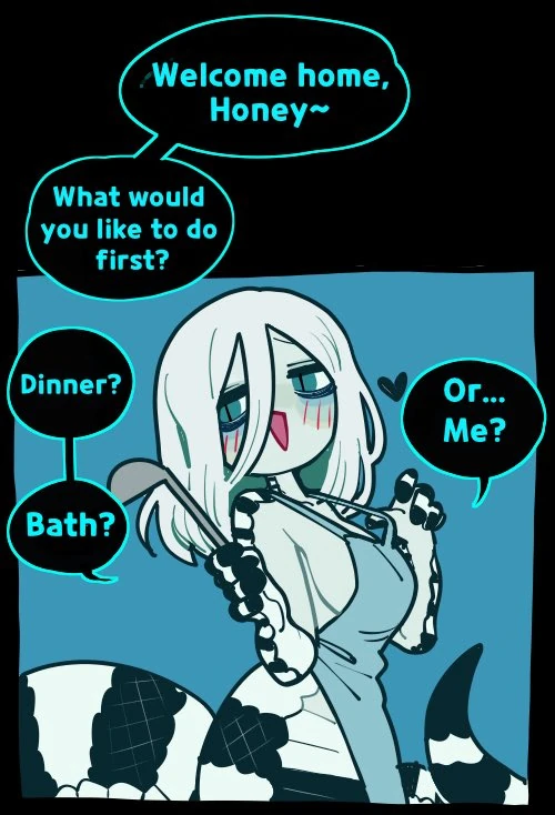 Wholesome diligent husband x Lewd sleepy Snake wife page 29