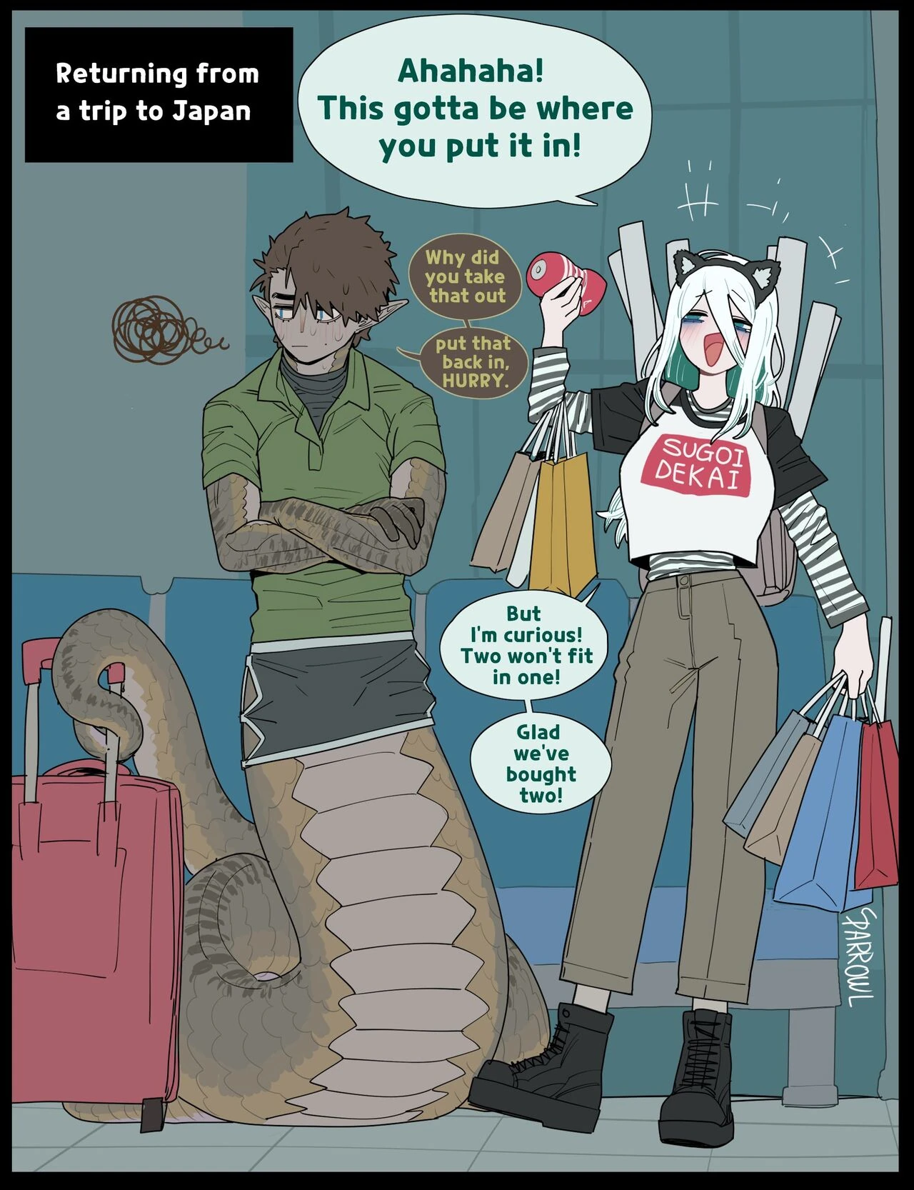 Wholesome diligent husband x Lewd sleepy Snake wife page 33